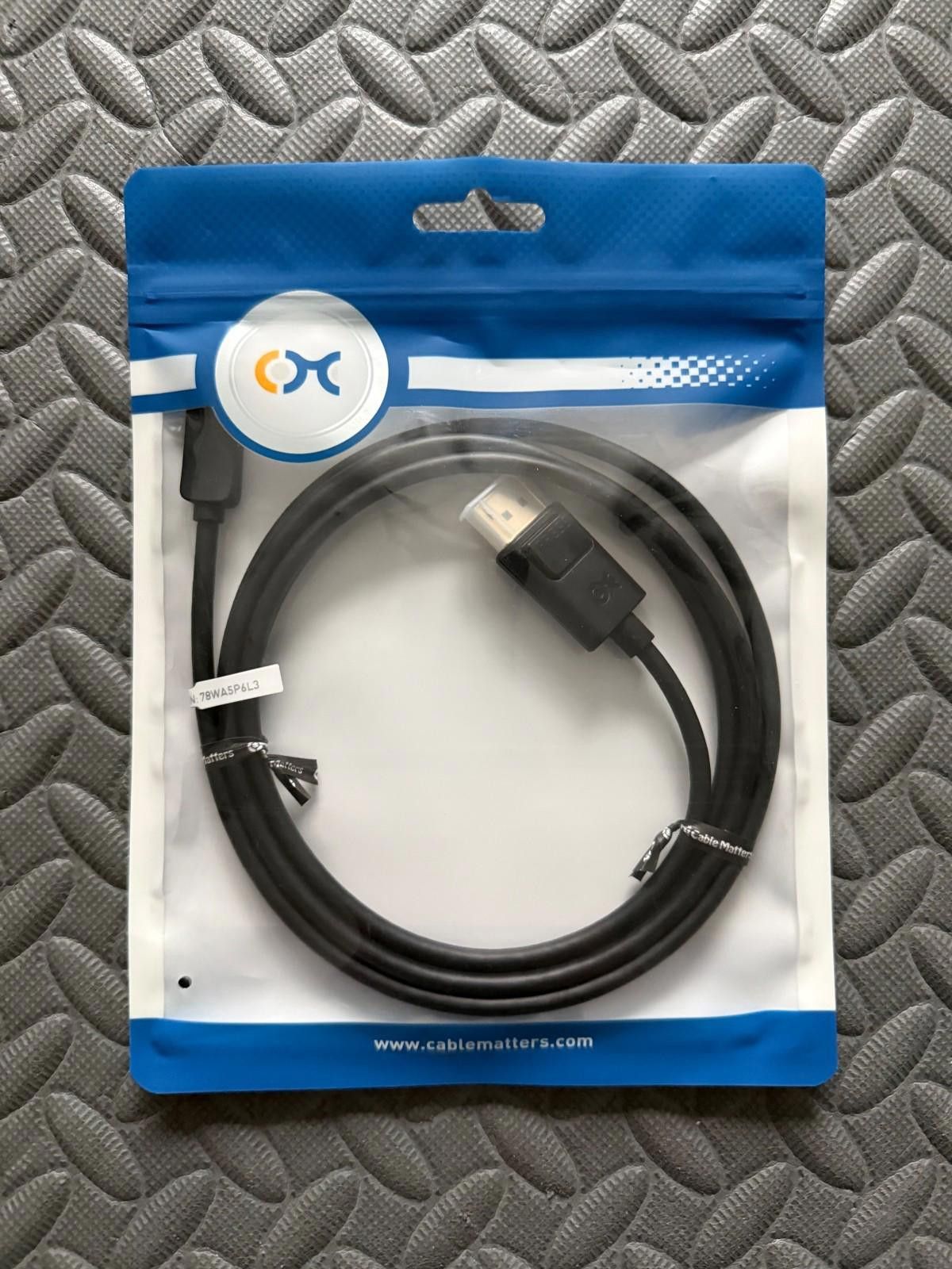 Other Cable Matters USB-C DisplayPort Cable in Black - 1.8m/6ft Size ONE SIZE - 1 Thumbnail