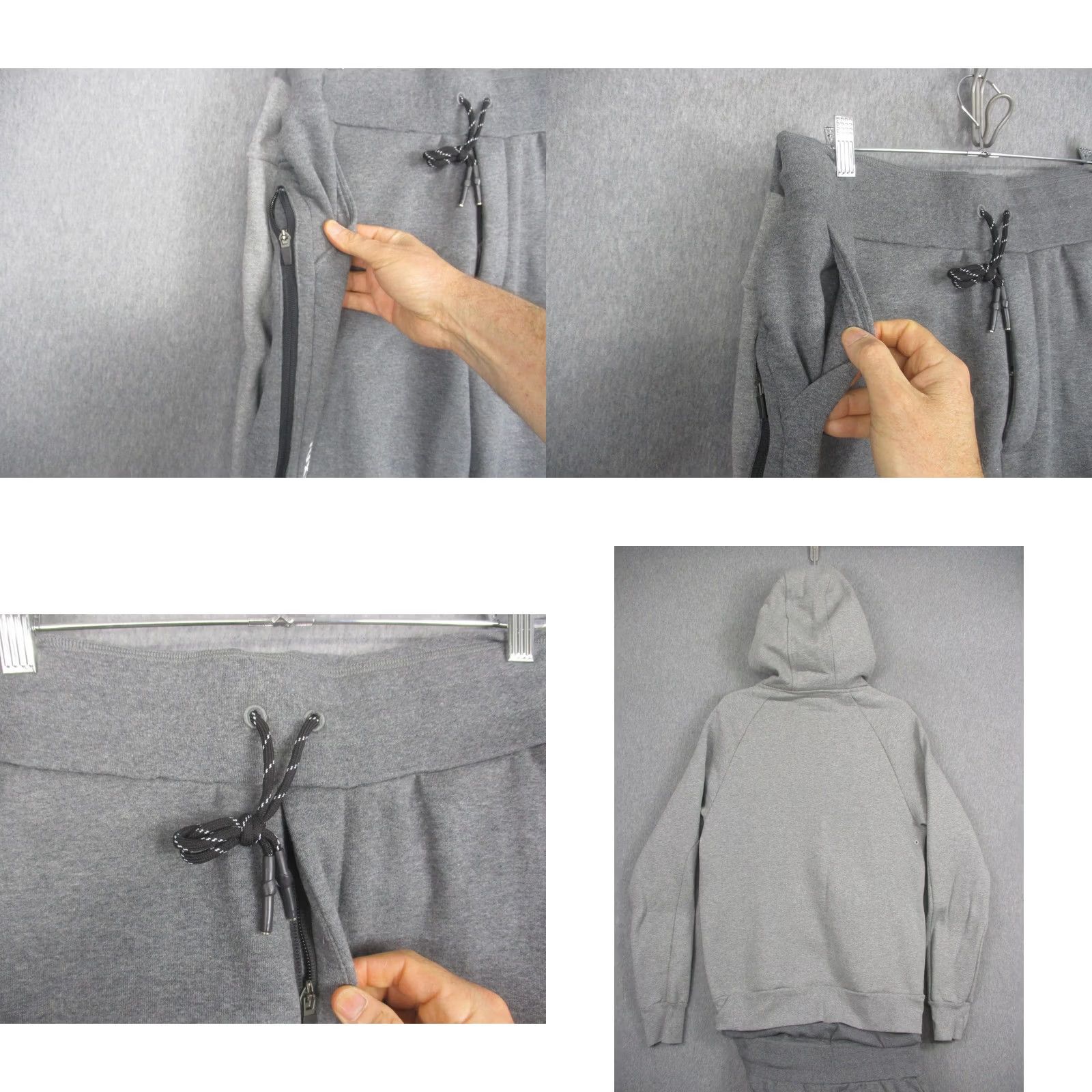 Vintage TUXY Sweatsuit Tracksuit Set Hoodie Joggers Fleece Pockets Gray Mens Medium Size US M / EU 48-50 / 2 - 8 Thumbnail