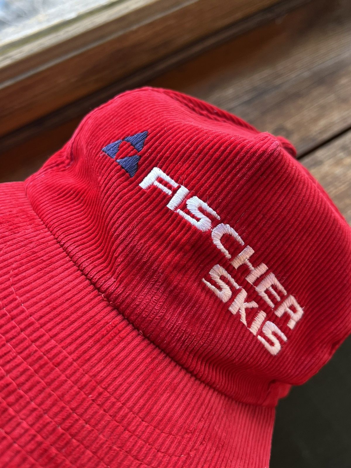 Vintage Vintage Headwear Cap Ficher Skis Red Corduroy Hat Size ONE SIZE - 3 Thumbnail