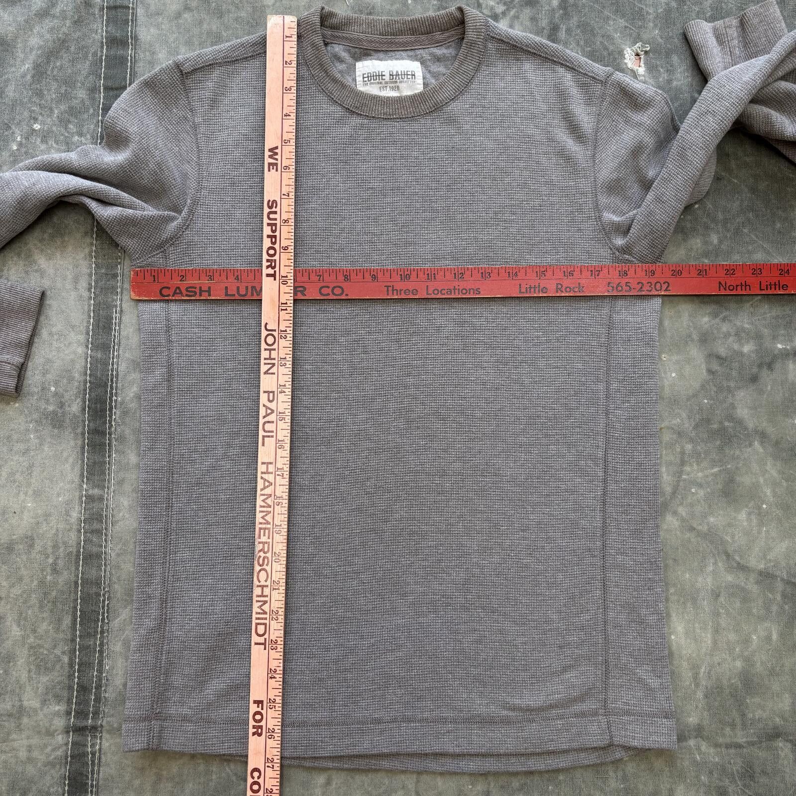 Eddie Bauer Vintage Y2K Beige Eddie Bauer Thermal Grunge Waffle Shirt Size US M / EU 48-50 / 2 - 3 Thumbnail