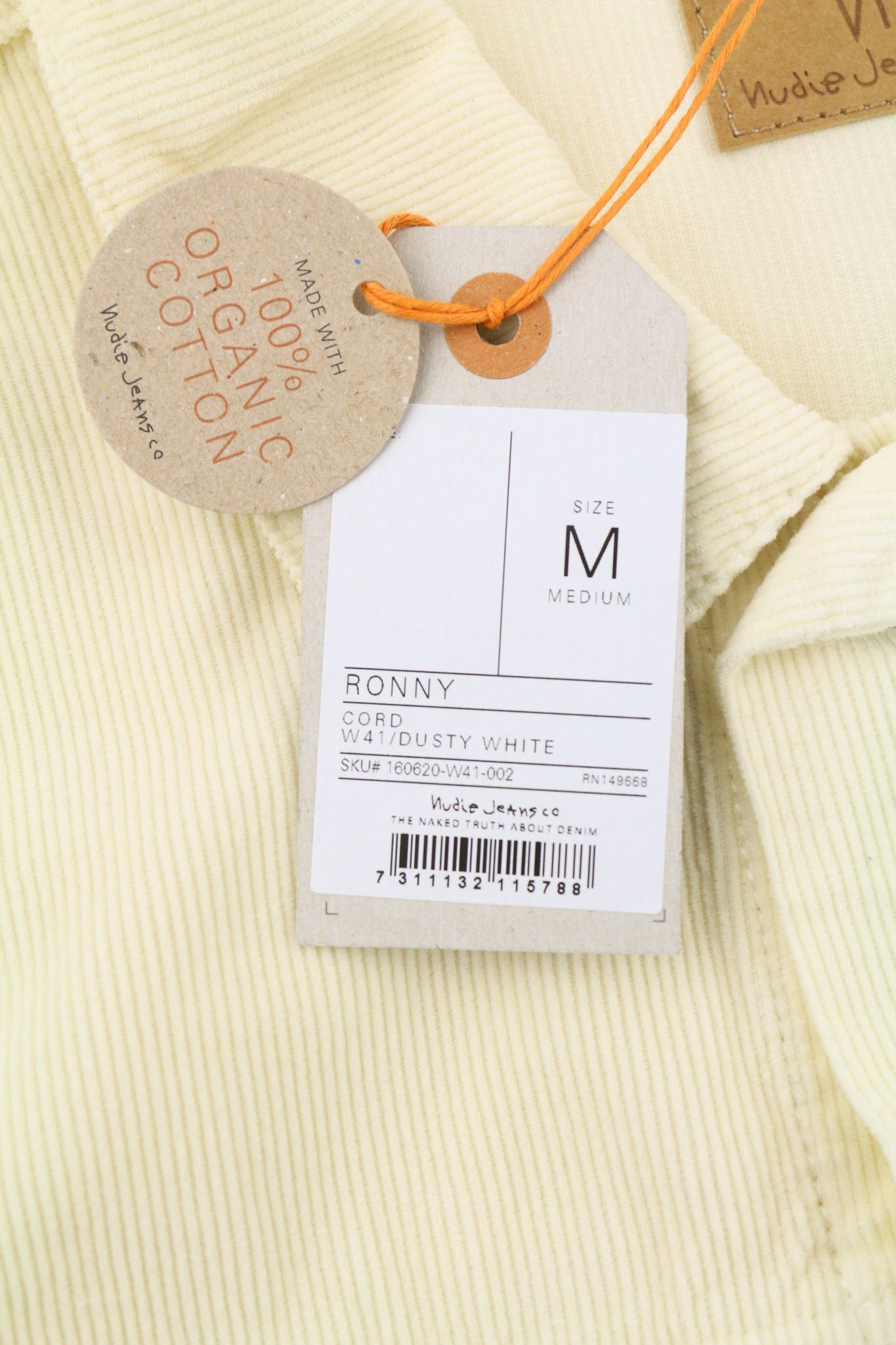 Nudie Jeans RONNY M Dusty White Cotton Corduroy Jacket 81018 Size US M / EU 48-50 / 2 - 6 Thumbnail
