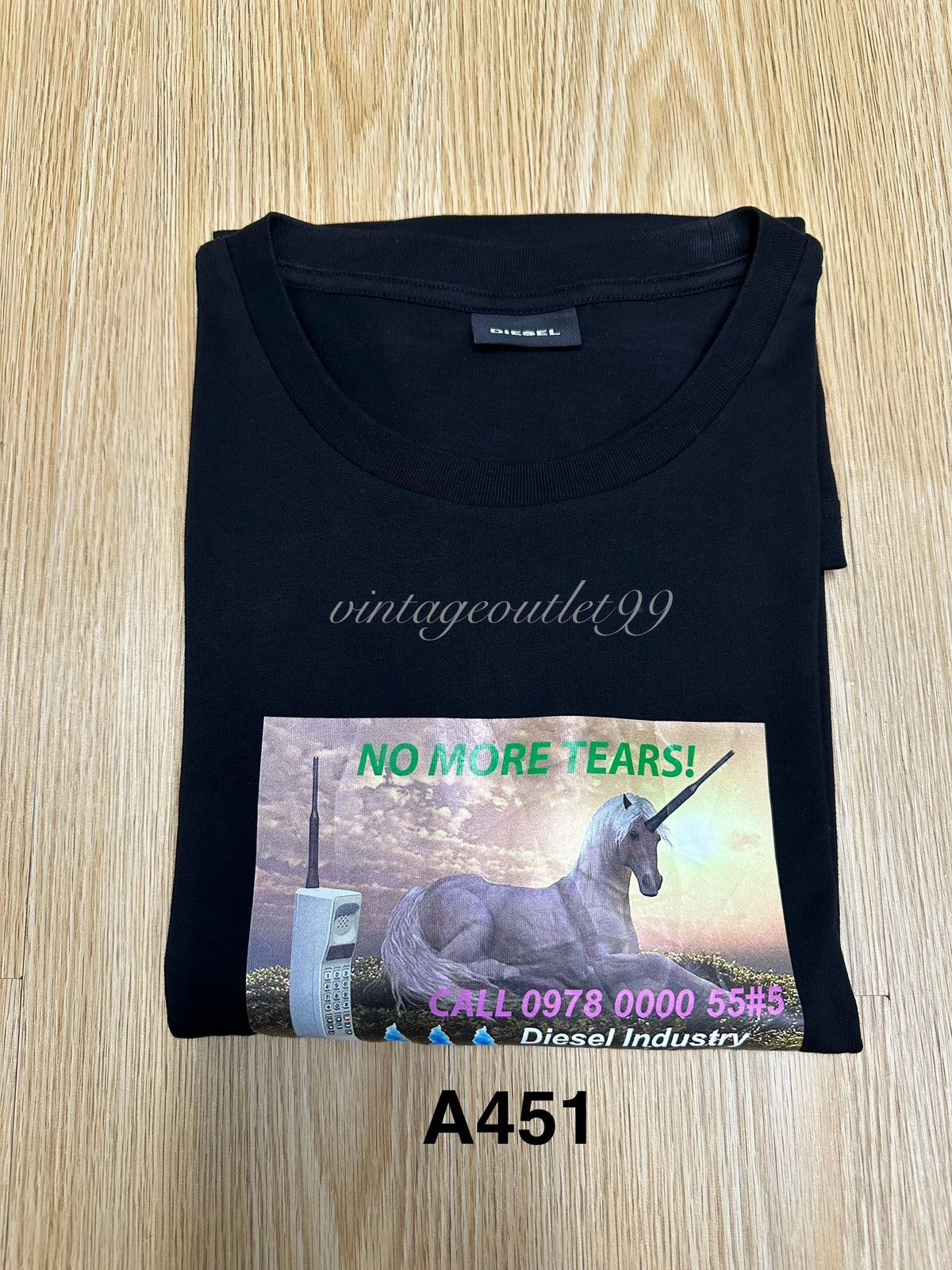 Diesel Y2k Diesel Industries "No More Tears" Tshirt A461 Size US L / EU 52-54 / 3 - 12 Thumbnail