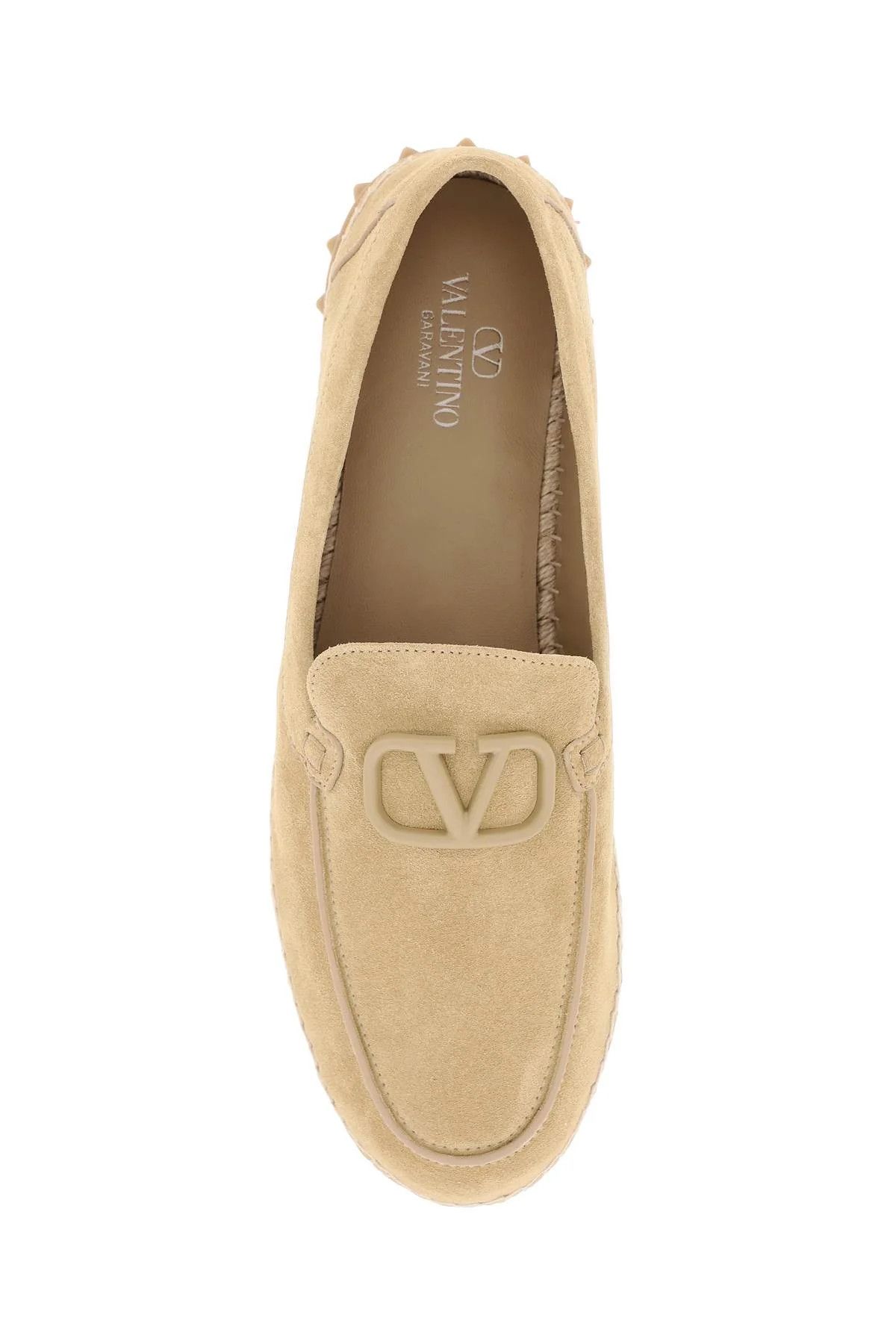 Valentino o1s22i1n1224 Suede Espadrilles in Beige Size US 7 / EU 40 - 2 Thumbnail