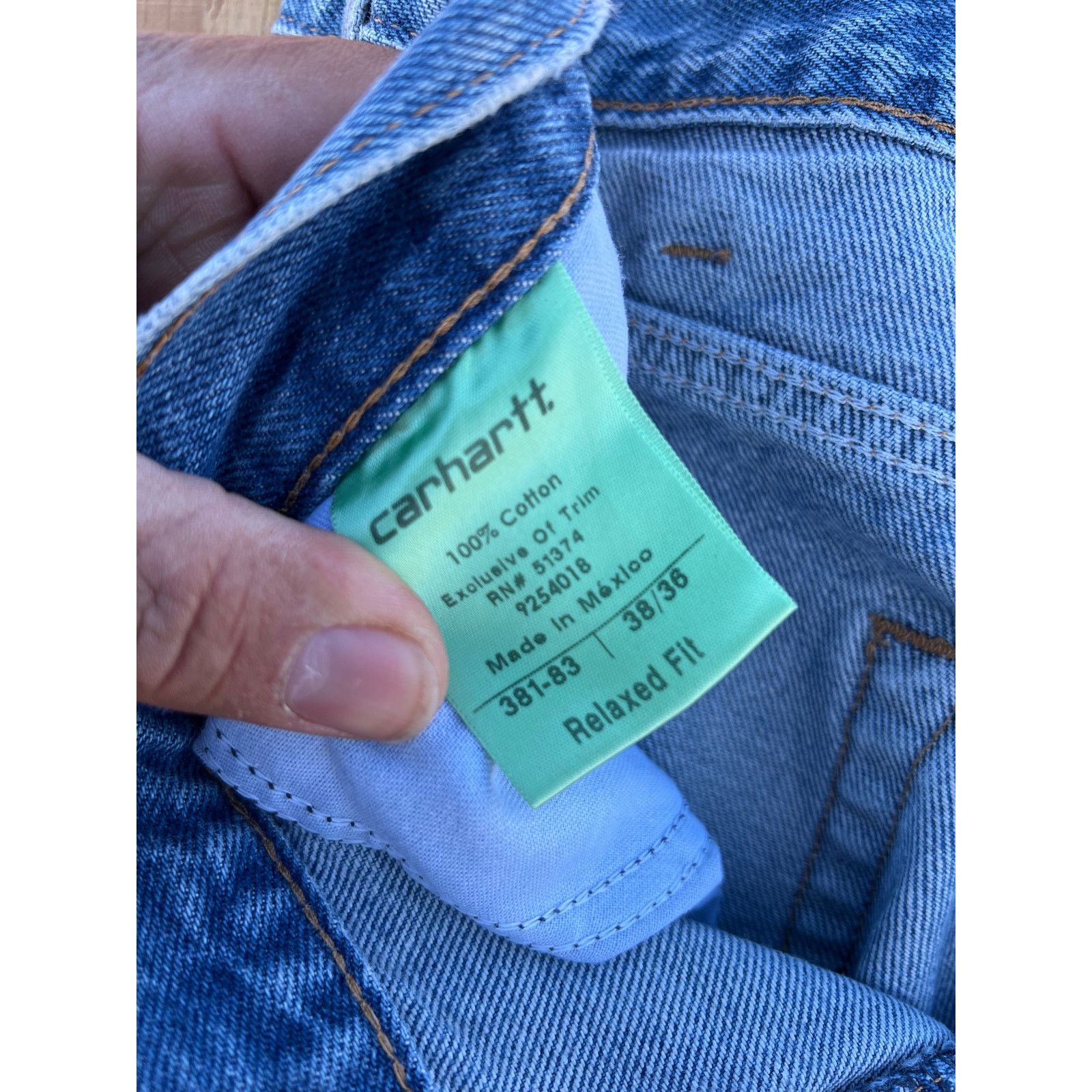 Carhartt Carhartt Jeans Mens 38x36 Blue Denim Utility Work Pants Size US 38 / EU 54 - 4 Thumbnail