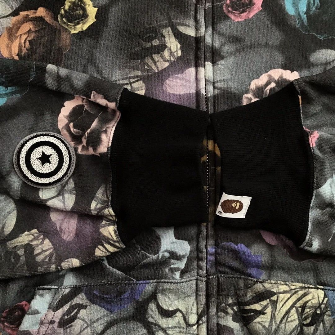 Bape BAPE FLORAL camo shark full zip hoodie a bathing ape Size US L / EU 52-54 / 3 - 6 Thumbnail