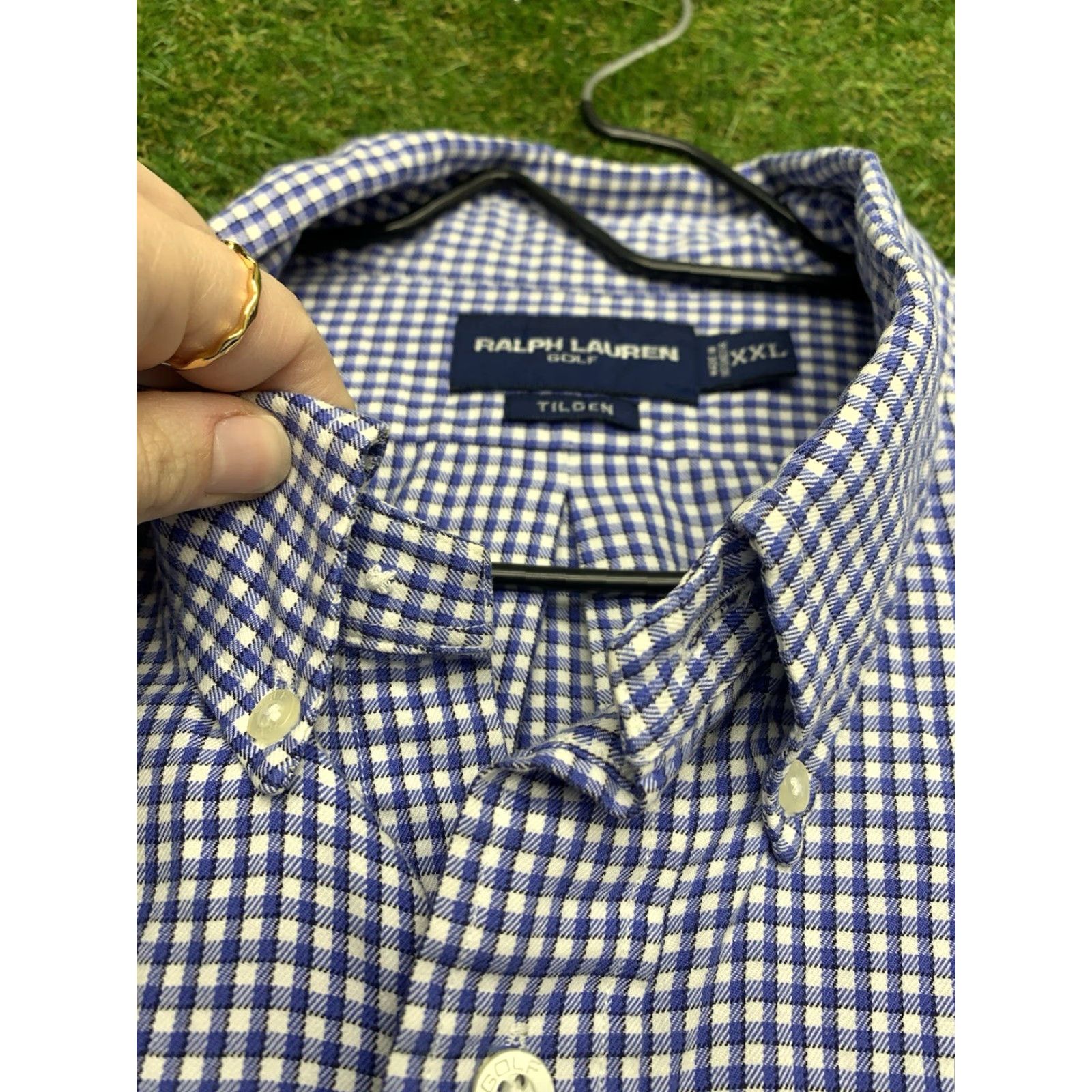 Ralph Lauren Ralph Lauren Golf Button-Up Shirt Mens 2XL Plaid Blue Long Sleeve Collared Tilden Vintage? No. Size US XXL / EU 58 / 5 - 4 Thumbnail