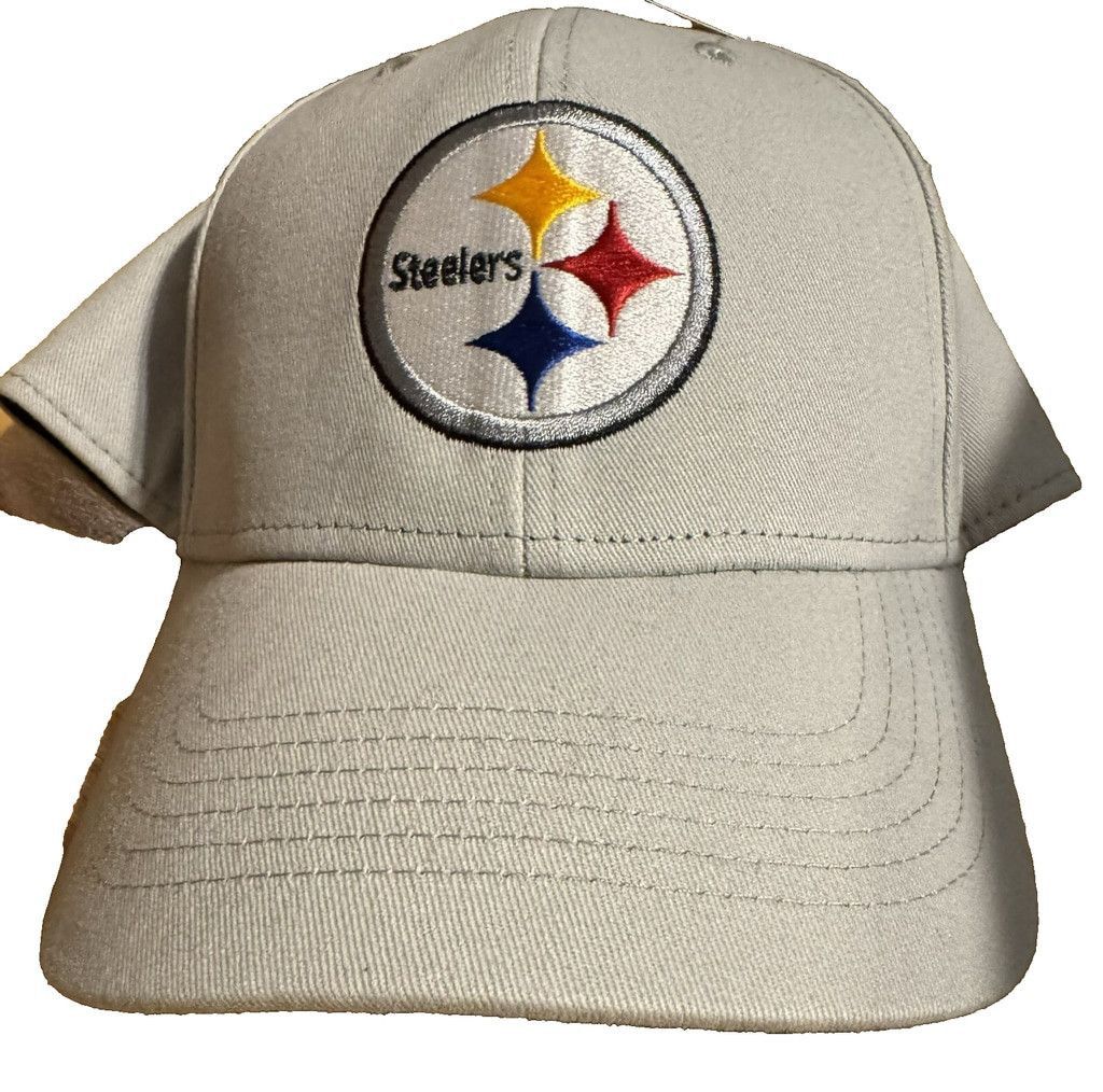 The Unbranded Brand Pittsburgh Steelers Adjustable Hat Cap NFL Gray OSFA Size ONE SIZE - 1 Thumbnail