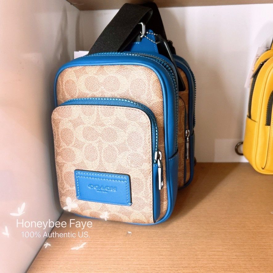 Coach Racer Sling Pack In Colorblock Signature Canvas CY912 Size ONE SIZE - 5 Thumbnail