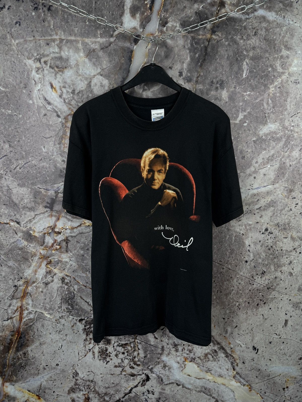 Fruit Of The Loom Vintage Neil Diamond World Tour 1998–1999 Graph Band T-Shirt Size US XL / EU 56 / 4 - 2 Thumbnail