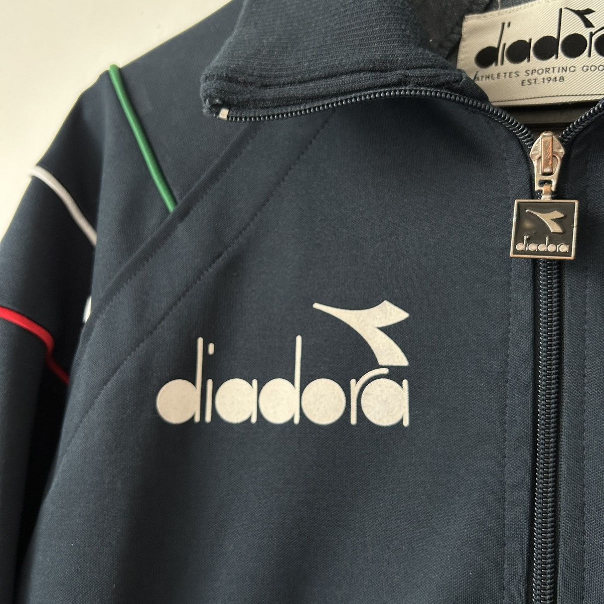 Diadora × Vintage 80s Diadora Italy jacket zip hoodie navy Size US S / EU 44-46 / 1 - 5 Thumbnail