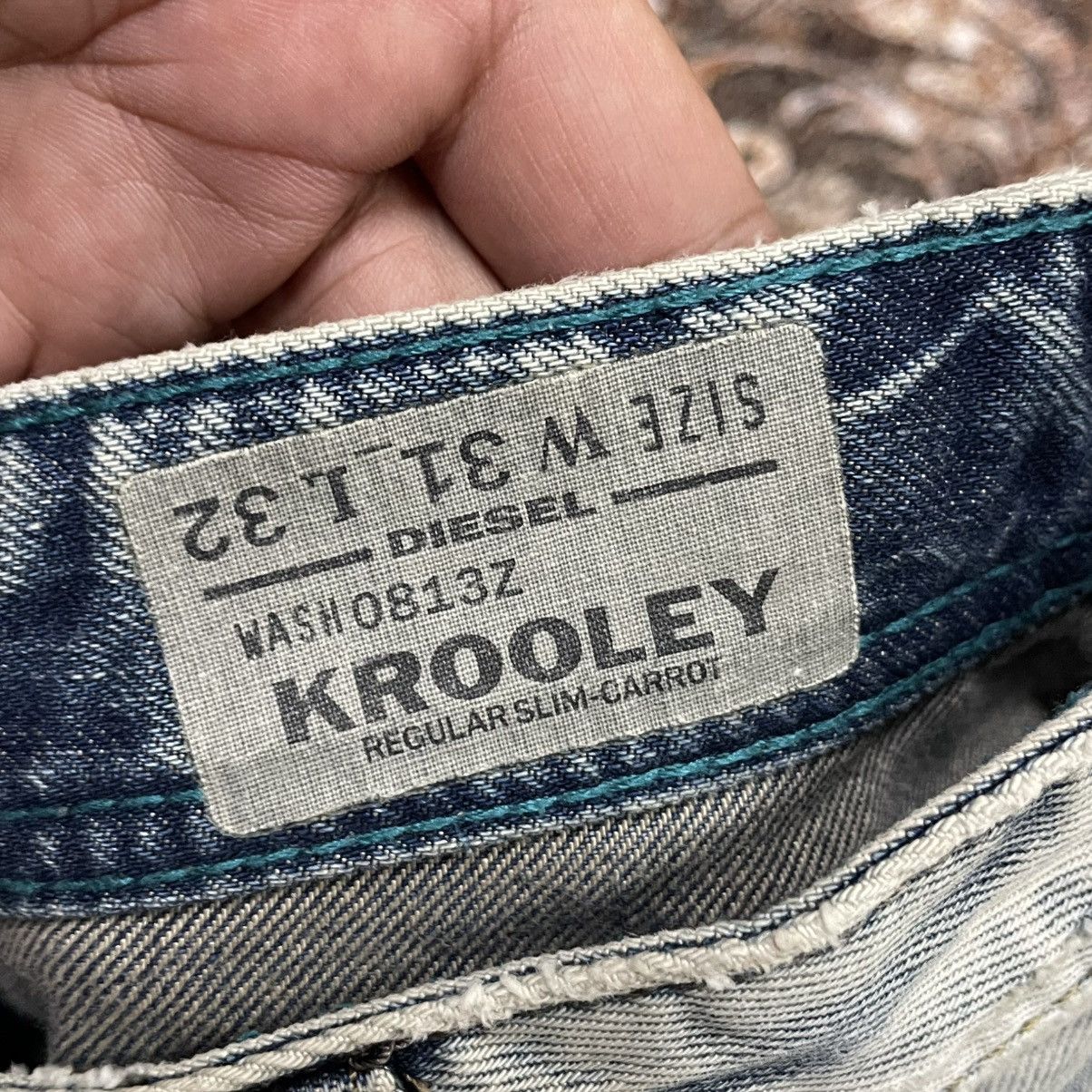Diesel 🔥Vintage Diesel Industry Krooley Ripped Distress Denim Jeans Size US 34 / EU 50 - 13 Thumbnail