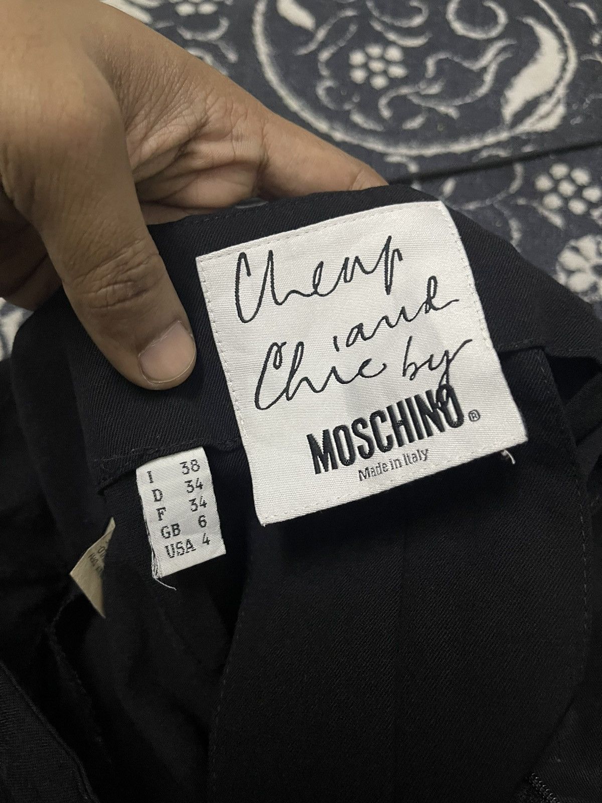 Moschino 90s MOSCHINO WOOL MAXI SKIRT RARE SLIMFIT Size 23" - 11 Thumbnail