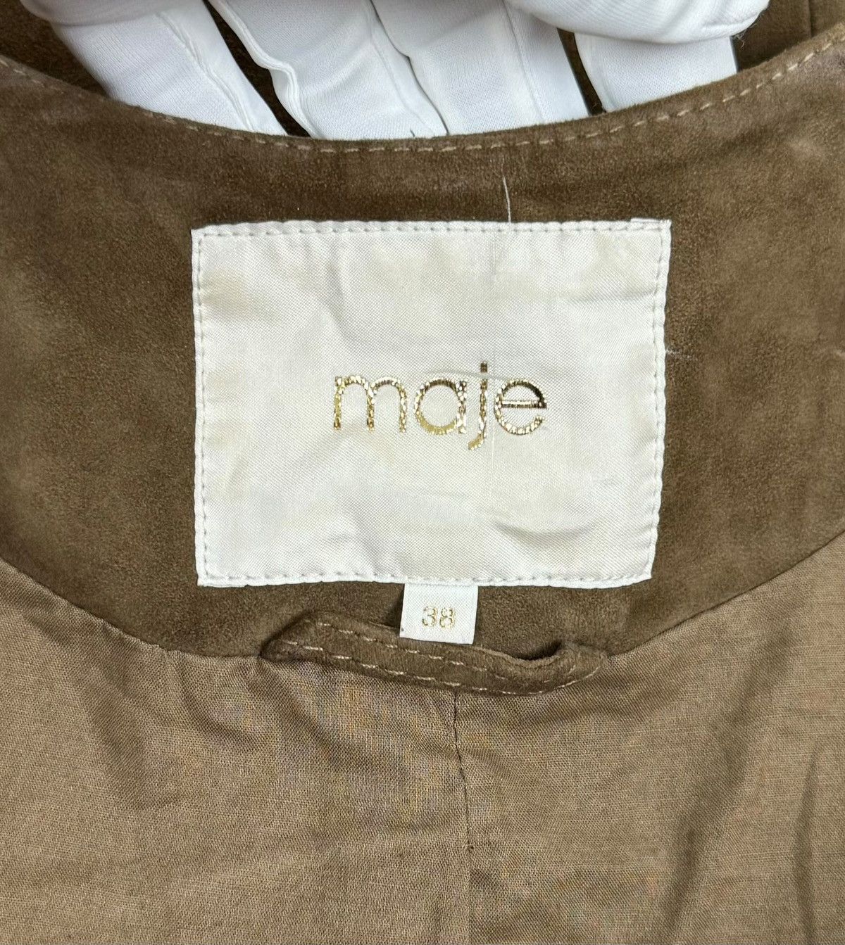 Maje Maje Genuine Goat Suede Leather Jacket size 38 Size S / US 4 / IT 40 - 11 Thumbnail