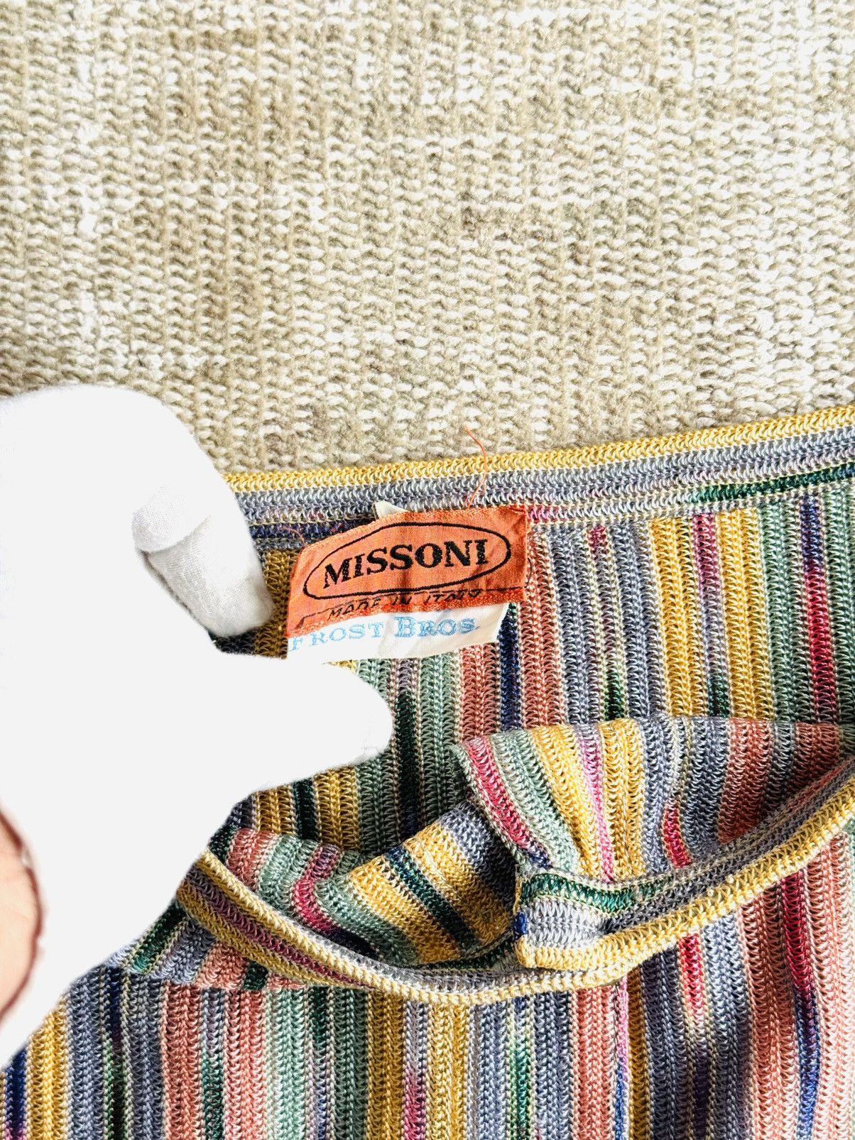 Missoni × Vintage Vintage Missoni knit midi skirt button down sz 44 multi wrap Size 30" / US 8 / IT 44 - 9 Thumbnail