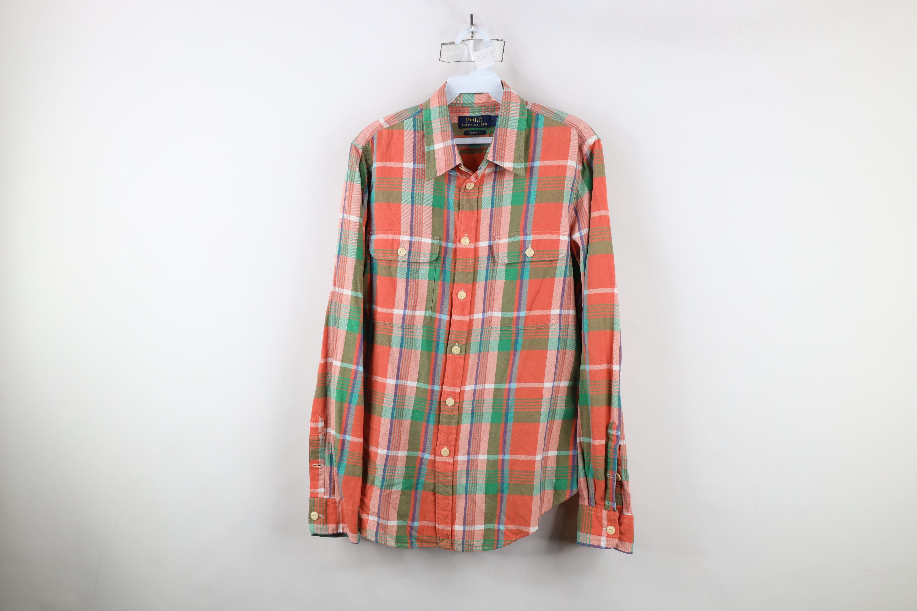 Ralph Lauren × Vintage Vintage Ralph Lauren Custom Flannel Collared Button Shirt Size US L / EU 52-54 / 3 - 1 Thumbnail