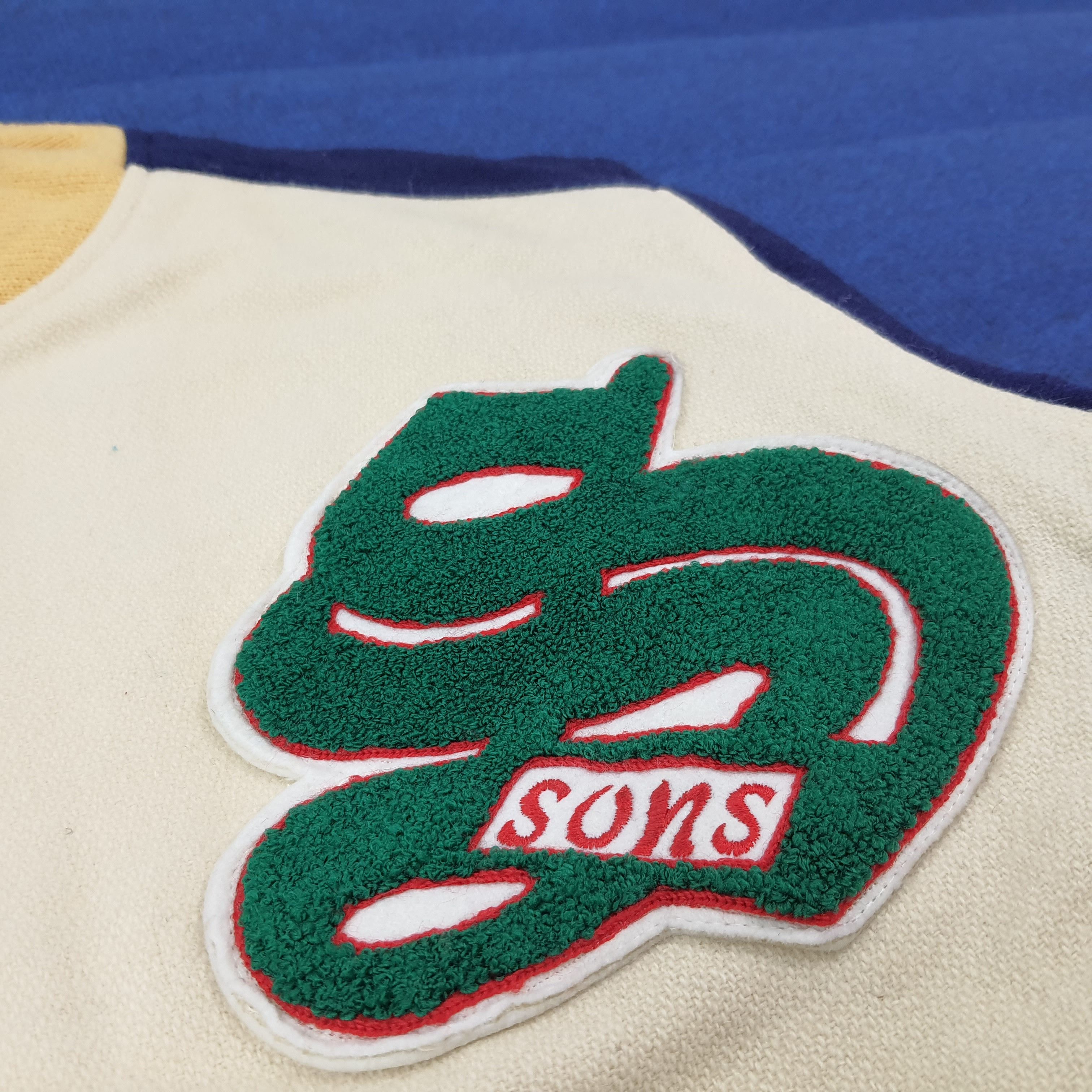 &SONS Vintage Varsity SONS Custom Skull Logo Jacket C275N25 Size US XL / EU 56 / 4 - 4 Thumbnail