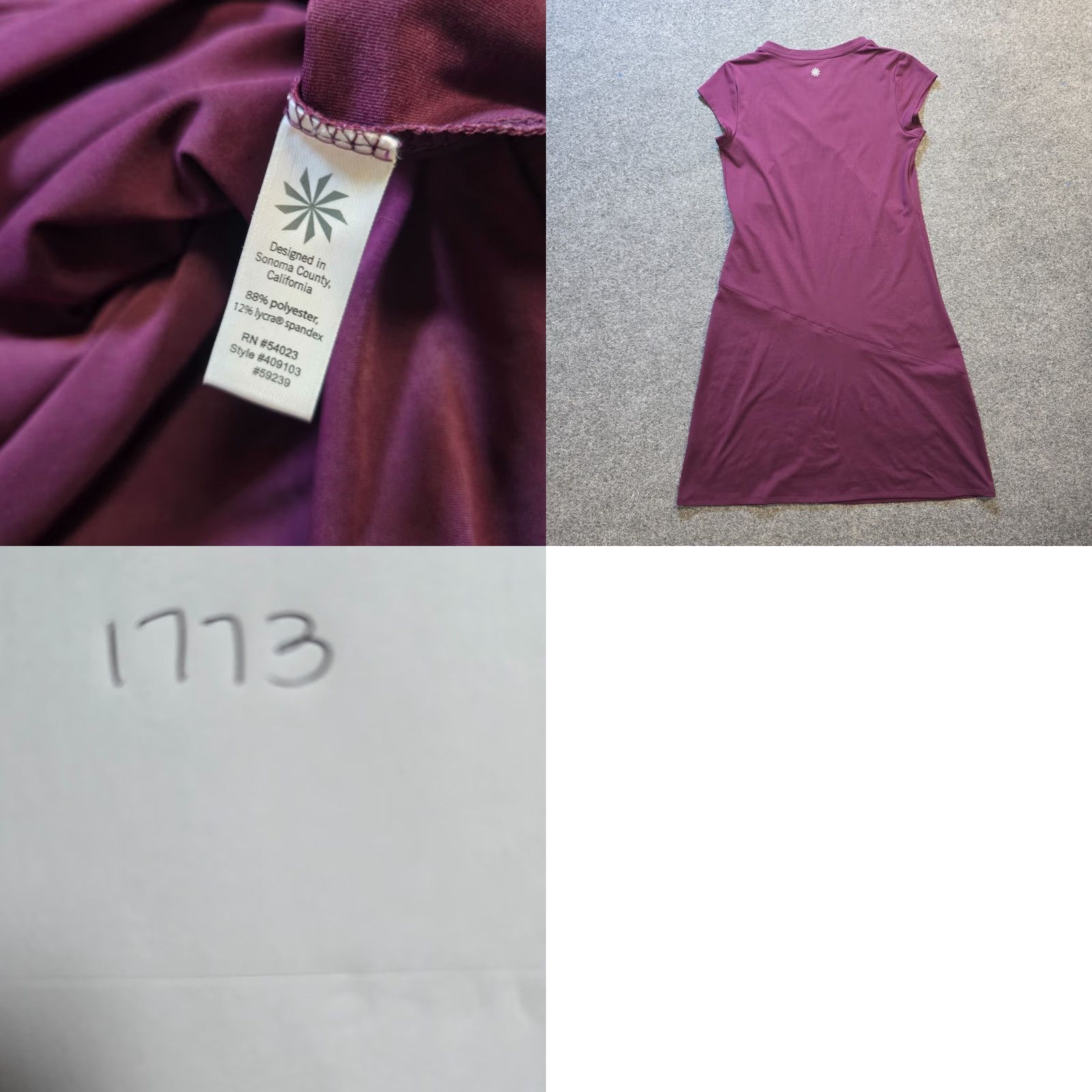 Athleta Athleta Dress Womens Size Small Petite Purple Faux Wrap Stretch V-Neck Casual Size S / US 4 / IT 40 - 8 Thumbnail