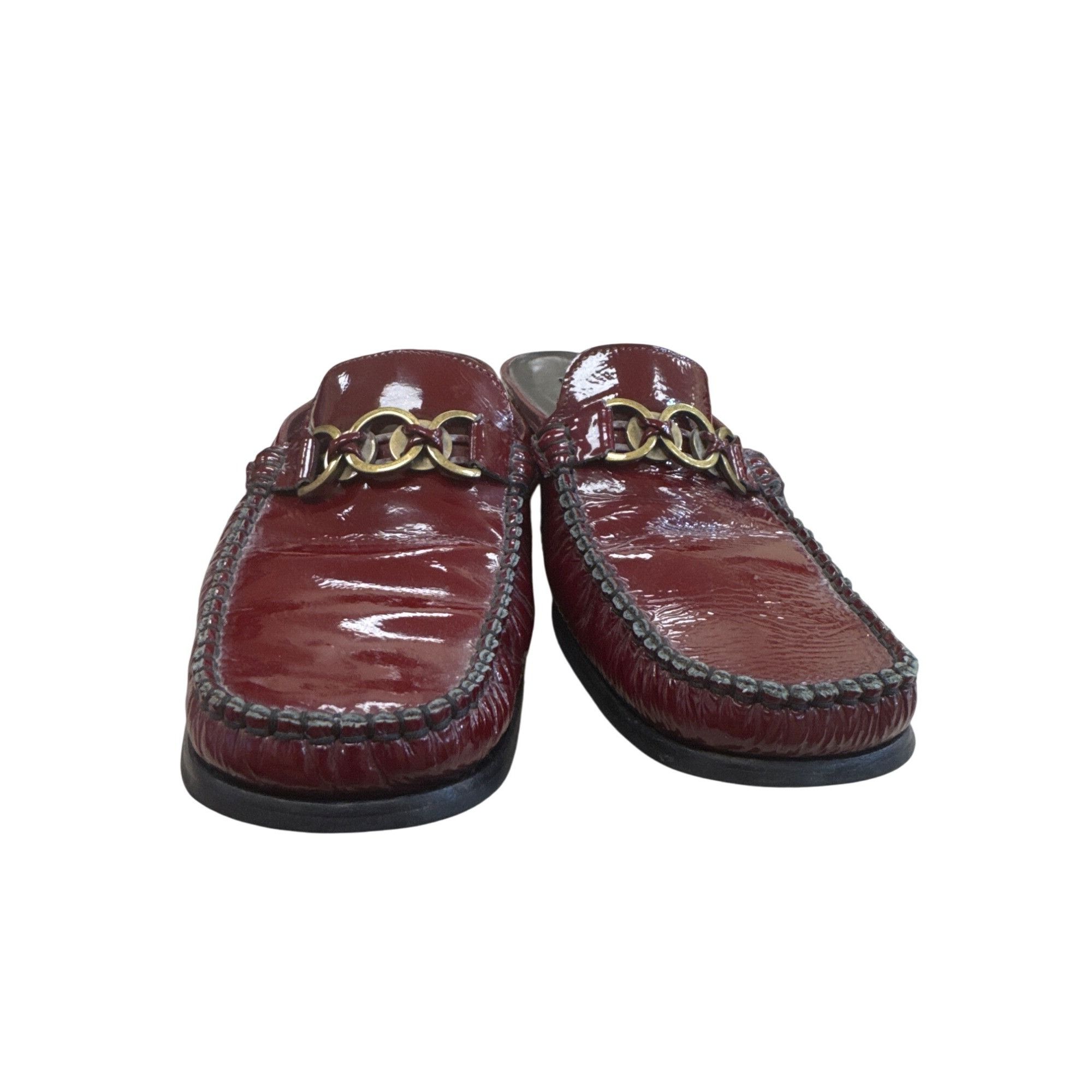 Designer Sesto Meucci Womens Red Patent Leather Slip-On sandals Size Size US 10 / IT 40 - 6 Thumbnail