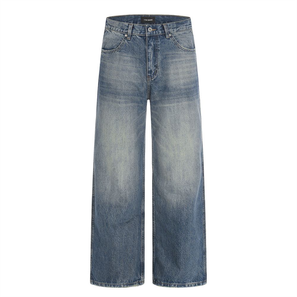 Vintage Men's Retro Casual Loose Distressed Washed Gradient Jeans Size US 32 / EU 48 - 1 Thumbnail