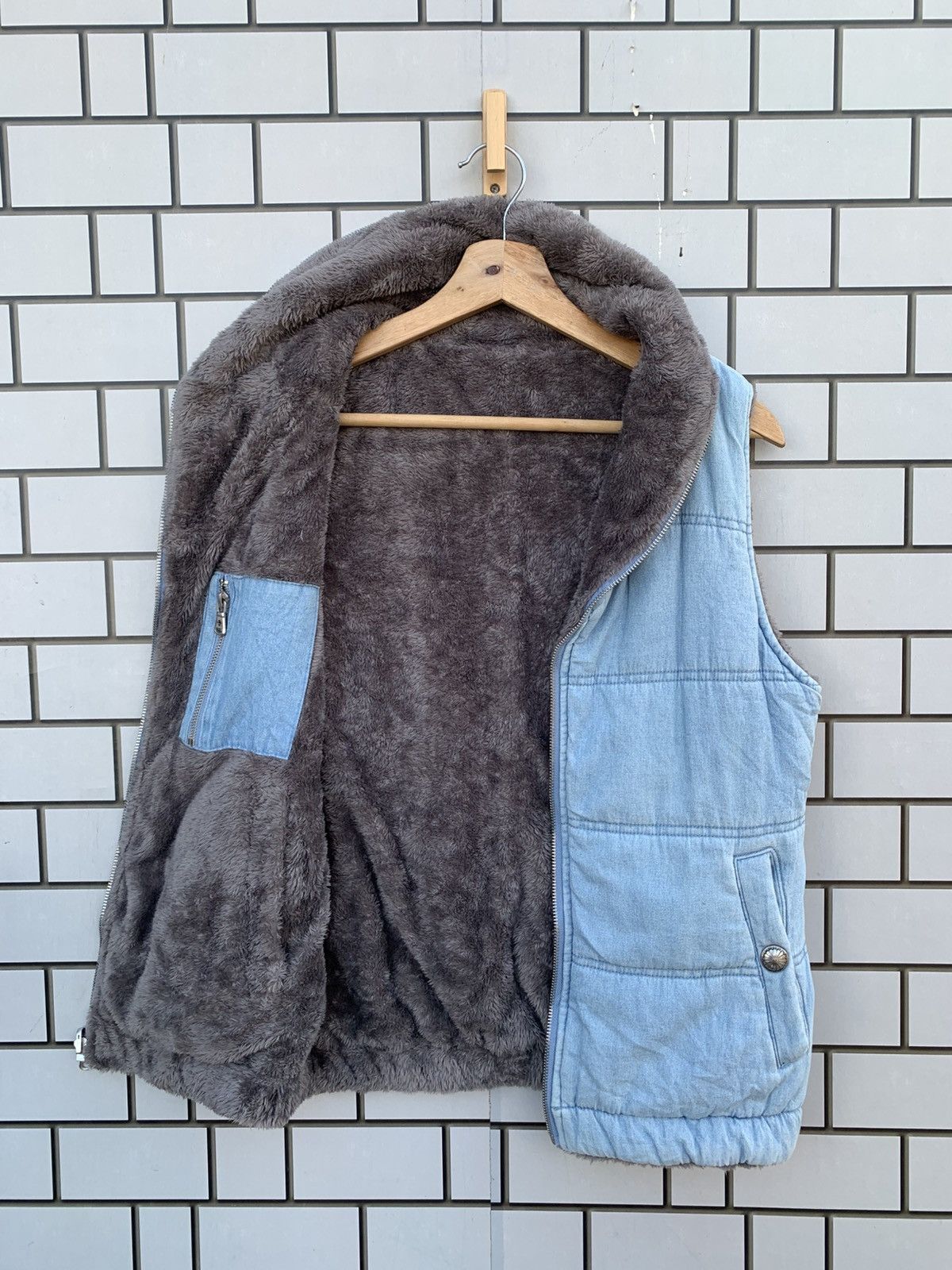 Indigo × Japanese Brand Vintage Japanese Brand Look Jeans Reversible Vest Size US M / EU 48-50 / 2 - 16 Thumbnail