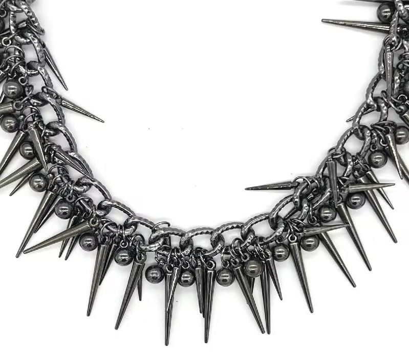 Jewelry Punk Hip Hop Black Gun Plated Rivet Metal Biker Pants Chain Size ONE SIZE - 6 Thumbnail