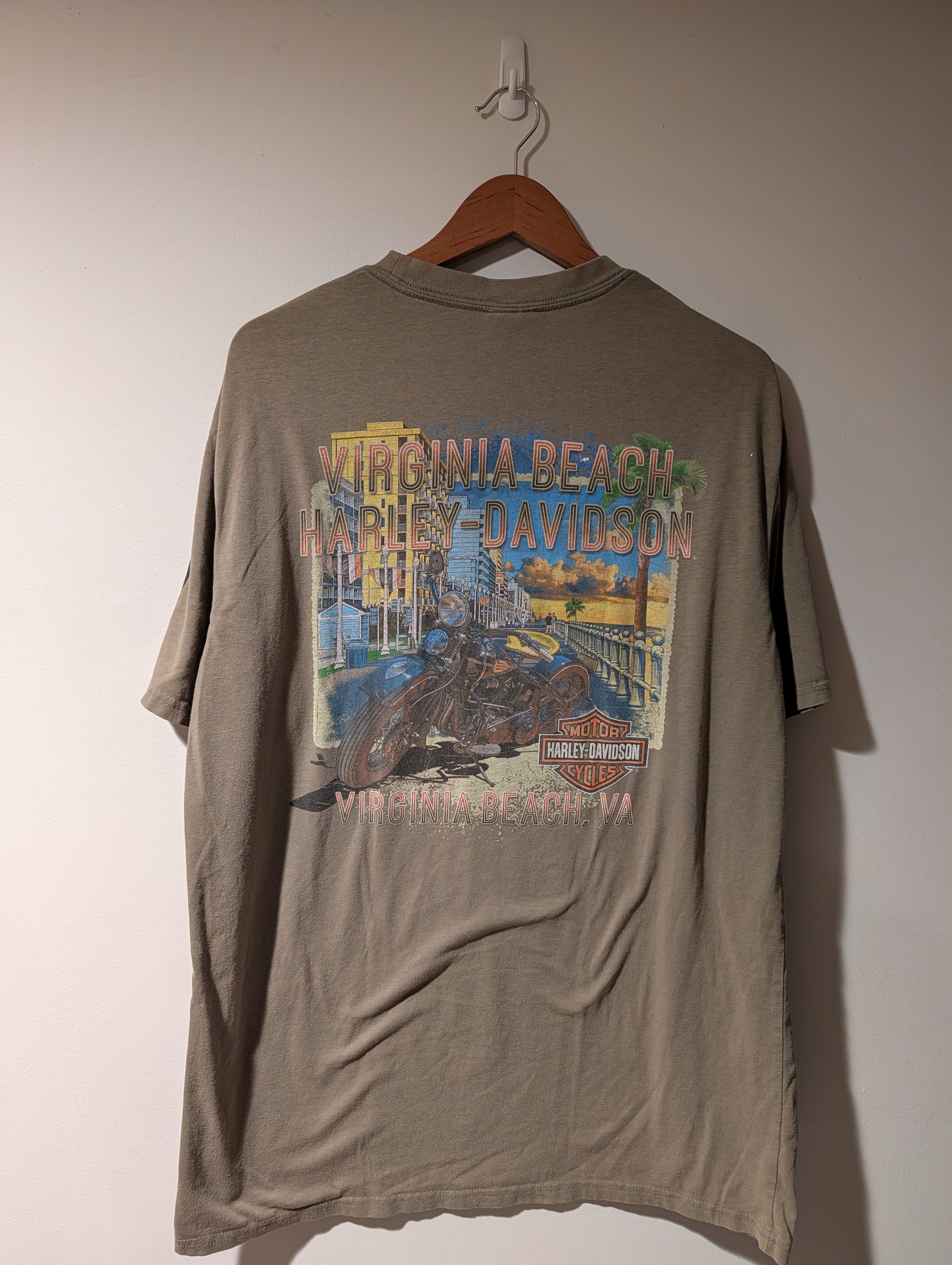 Harley Davidson Harley-Davidson Virginia Beach Southside Green T-Shirt Size US L / EU 52-54 / 3 - 7 Thumbnail