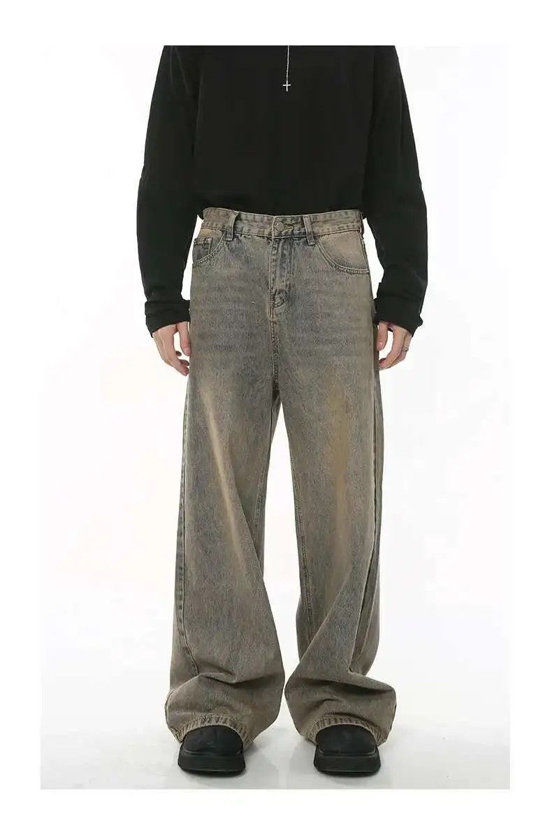 Japanese Brand Wide Leg Baggy Denim Jeans Size US 34 / EU 50 - 4 Thumbnail