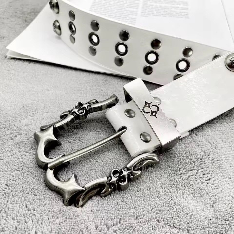Japanese Brand PREMIUM PU LEATHER & ALLOY GOTHIC PUNK BELT Size ONE SIZE - 3 Thumbnail