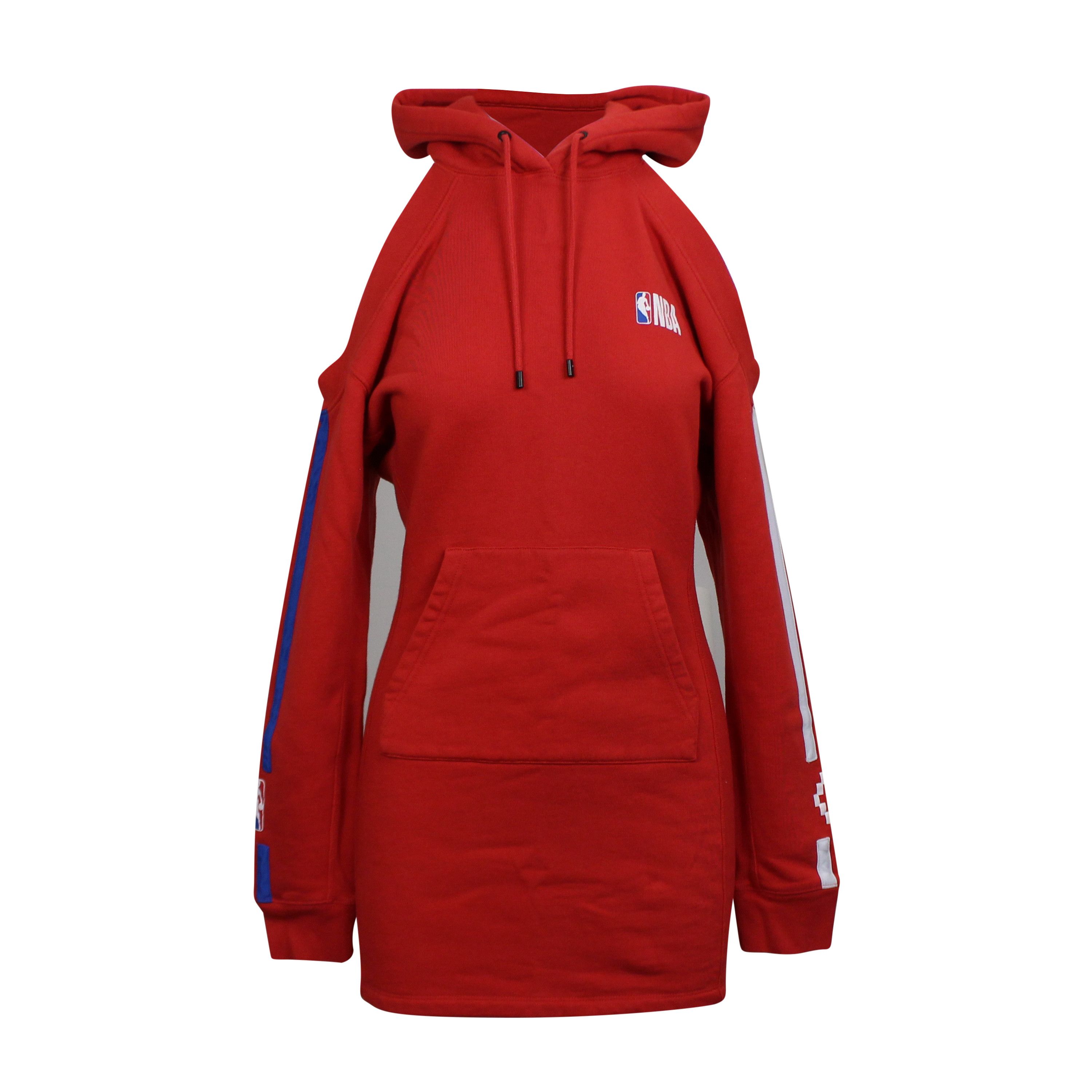 image of Marcelo Burlon X Nba Red Hooded Short Dress Size Xs, Women's
