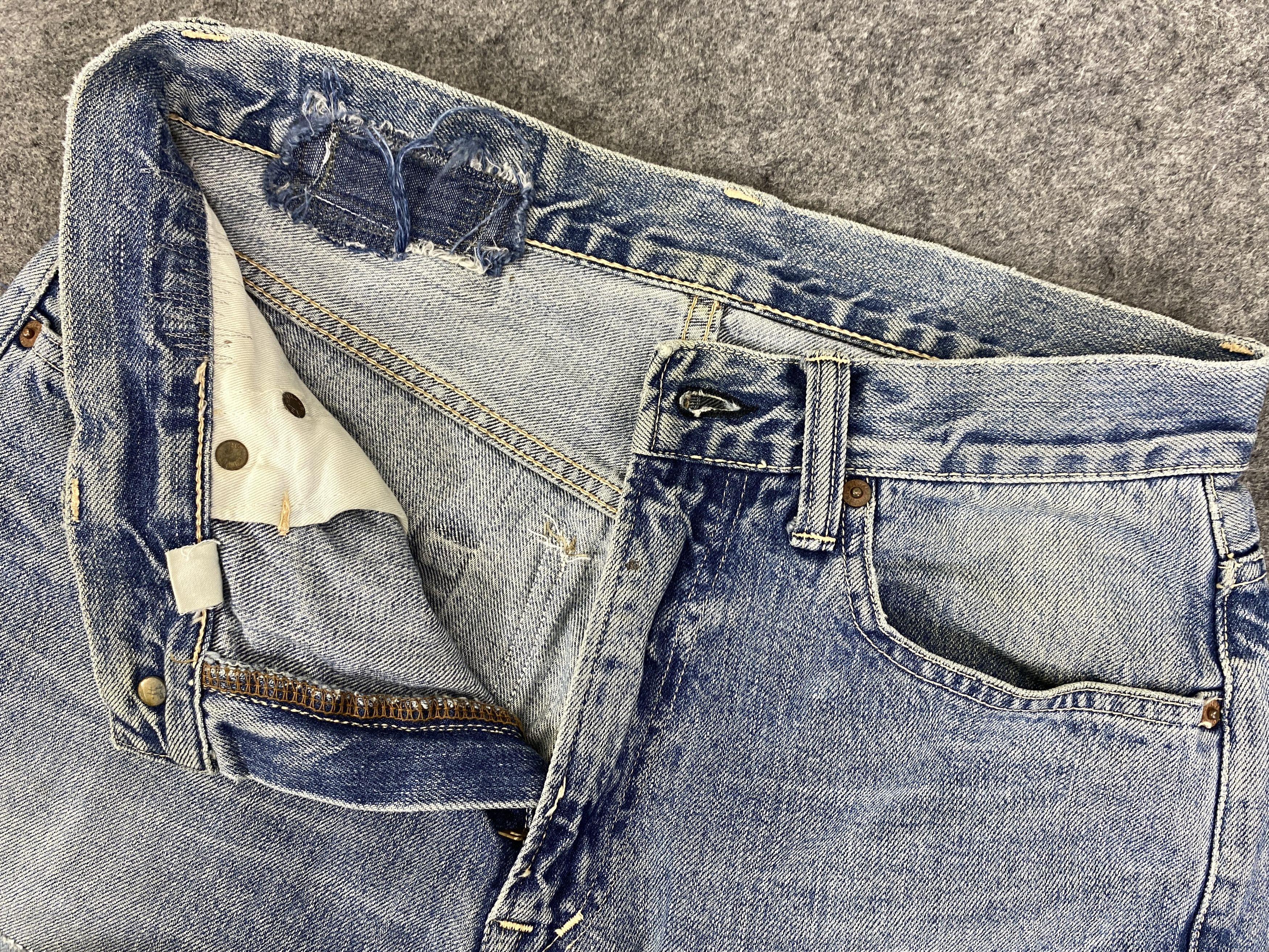 If Six Was Nine Vintage Blue Blue Patchwork Jeans 30x31 - JN3246 Size US 30 / EU 46 - 6 Thumbnail