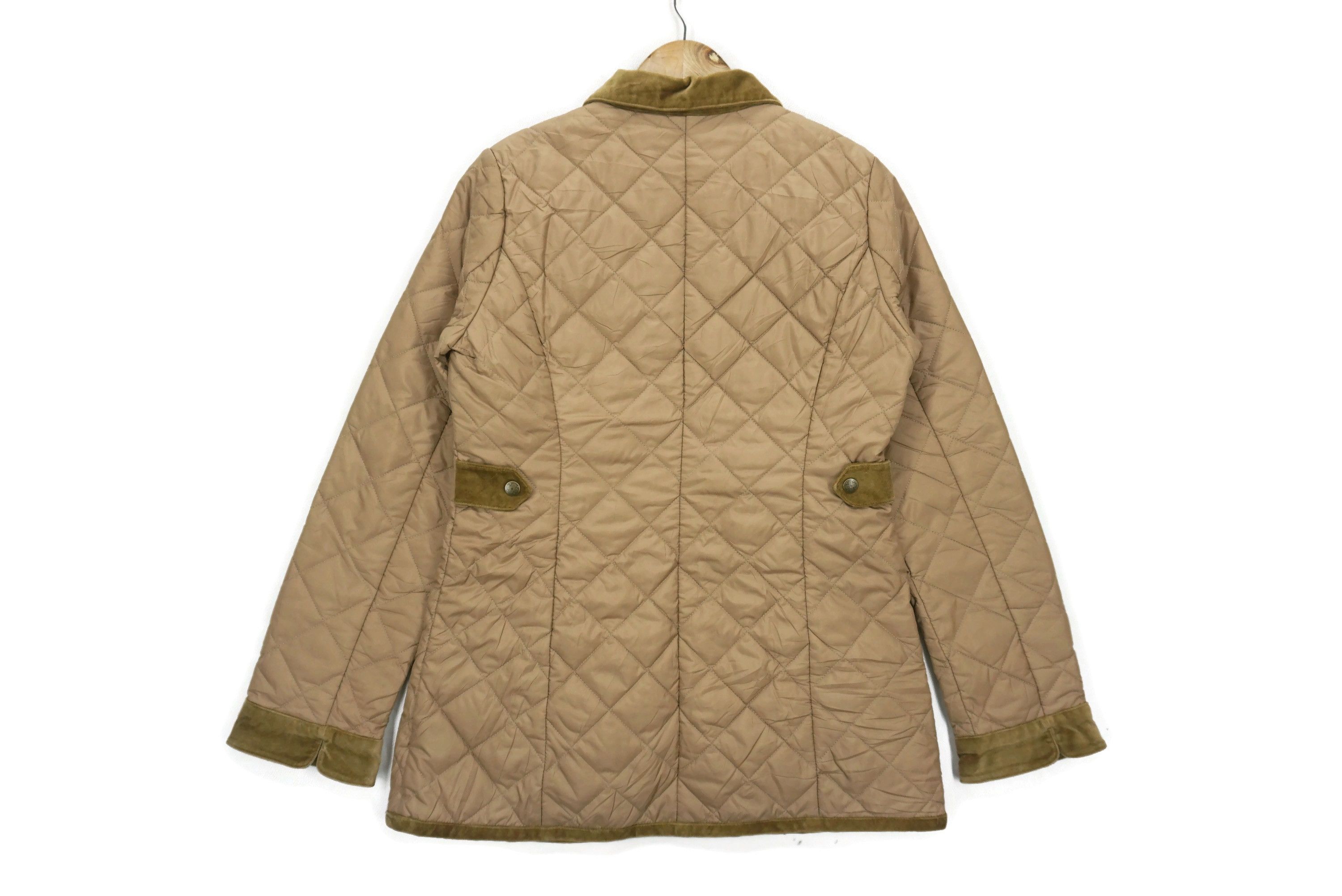 Laura Ashley Quilted Coat Snap Front Thermolite Velvet Trimming Jacket Size M / US 6-8 / IT 42-44 - 2 Thumbnail