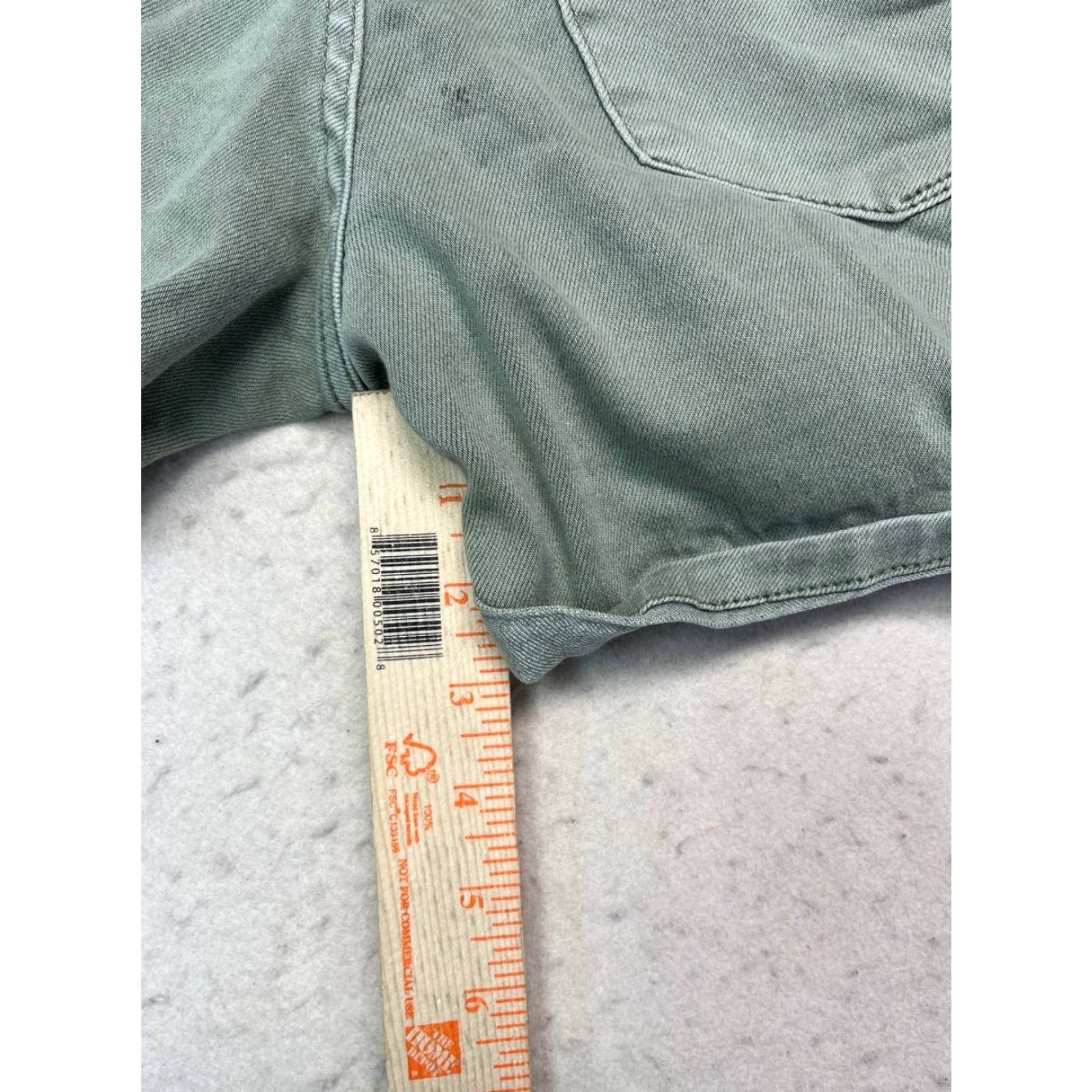 Mossimo Mossimo Denim Womens Mid-Rise Shorts Size 6-28 Green Rise Rolled Cuff Size 26" / US 2 / IT 38 - 6 Thumbnail