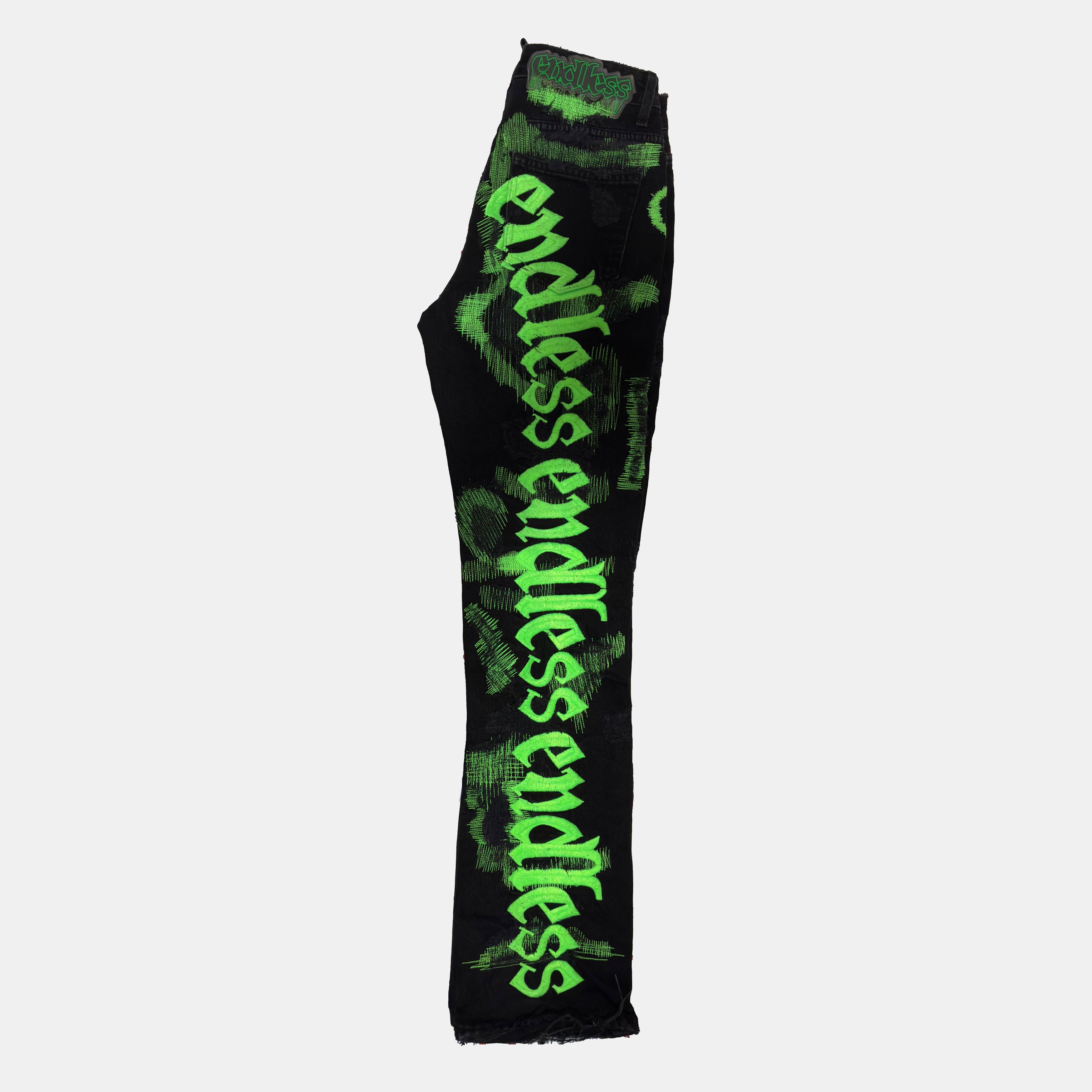 Endless Less Black/Neon Denim Size US 26 / EU 42 - 6 Thumbnail