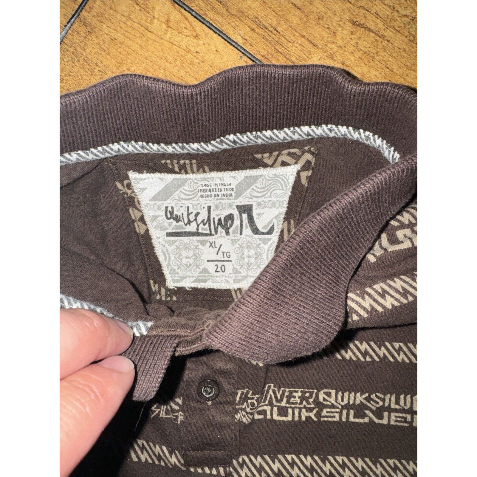 Quiksilver × Vintage Vintage Y2K Youth Quicksilver Polo Shirt Brown XL 19x24.5 Size US S / EU 44-46 / 1 - 3 Thumbnail