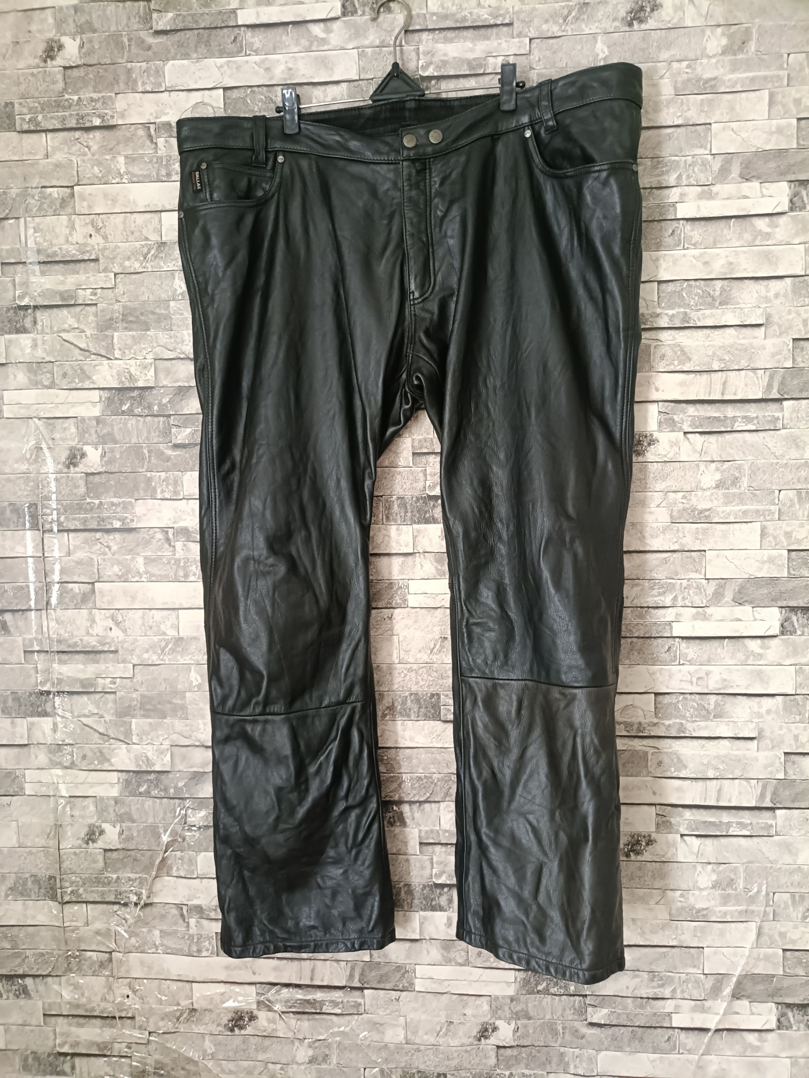 Leather Spirit motors Dallas biker leather pants Size US 43 - 1 Thumbnail