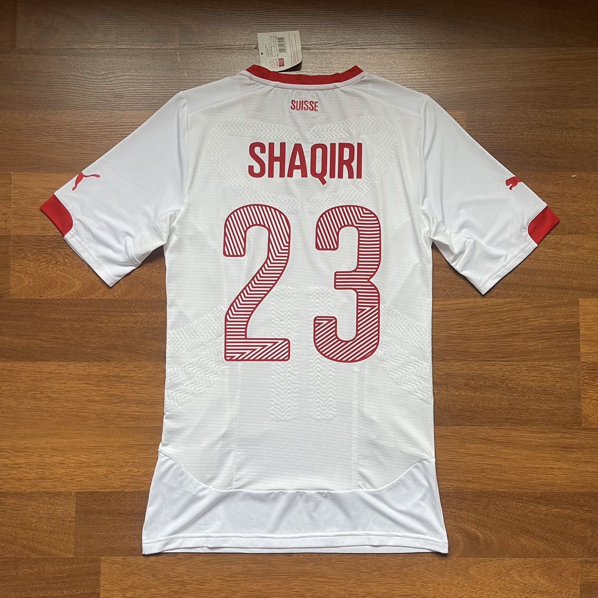 image of NWT Switzerland Puma 2014 Wc Football Jersey 23 Shaqiri in White, Men's (Size Large)