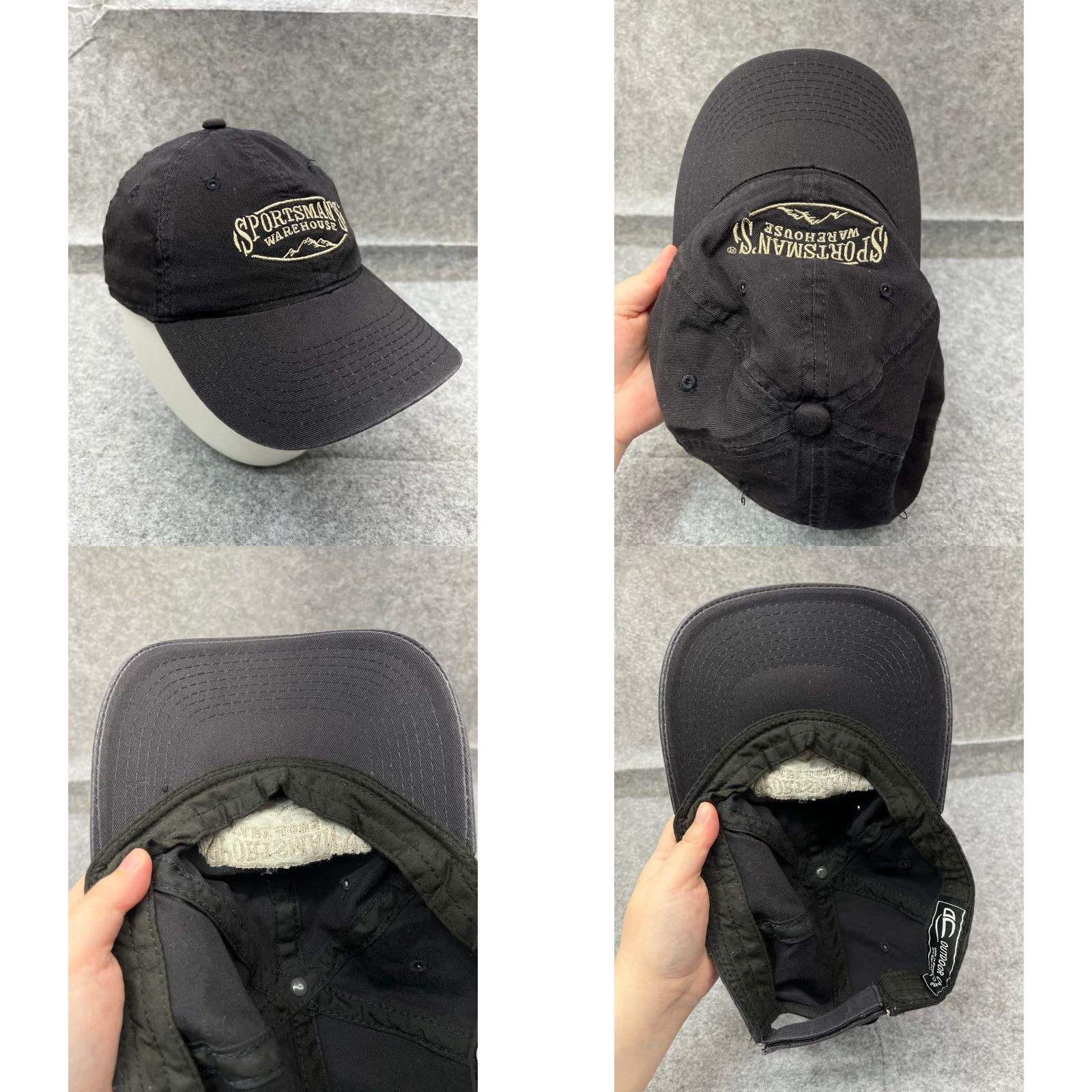 Warehouse Outdoor Cap Hat Baseball Cap Adjustable One Size Black Cotton Twill Men Adult Cap Size ONE SIZE - 8 Thumbnail