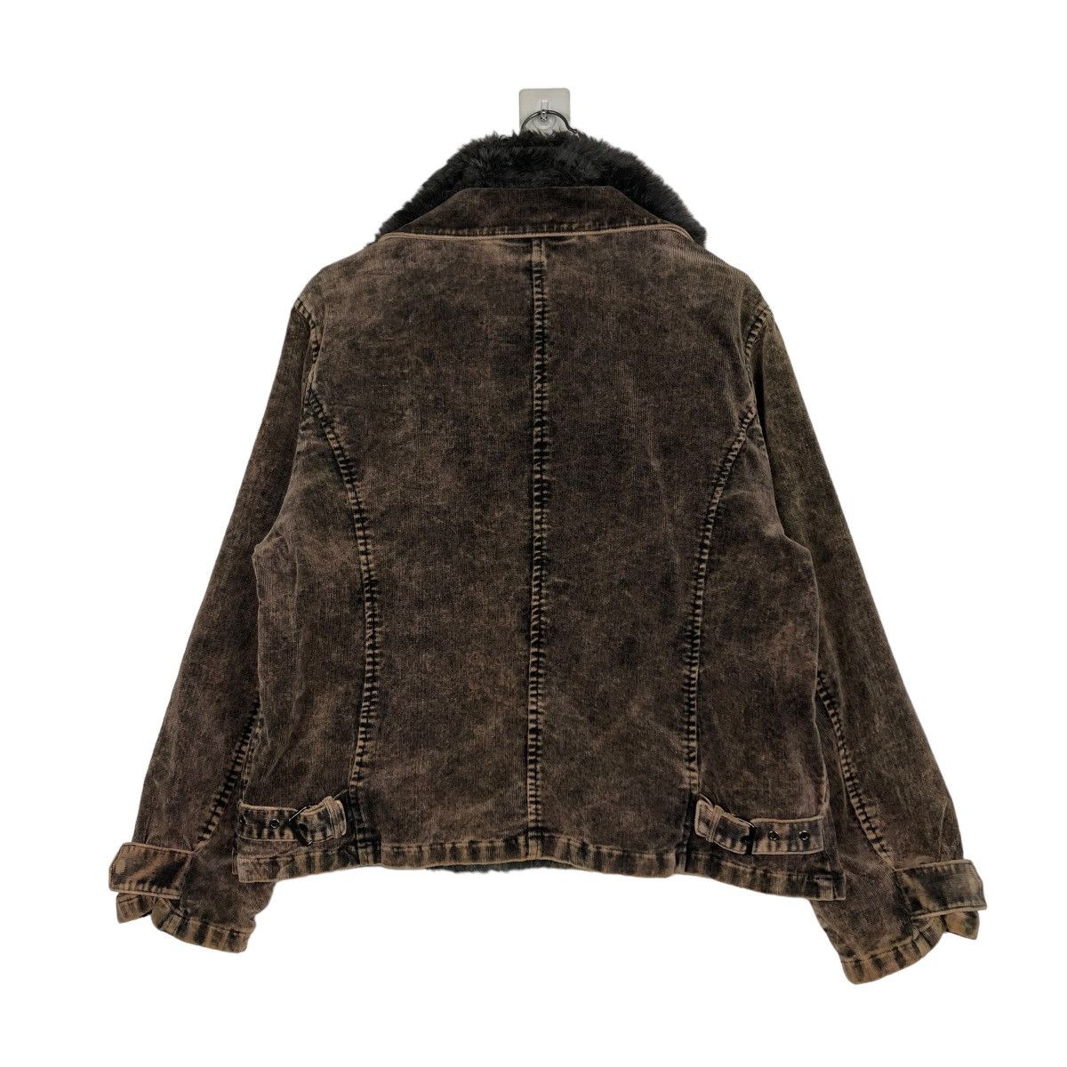Japanese Brand 🔥VINTAGE BIKER JACKET DOUBLE COLLAR FUR LINING CREA JAPAN Size US M / EU 48-50 / 2 - 10 Thumbnail