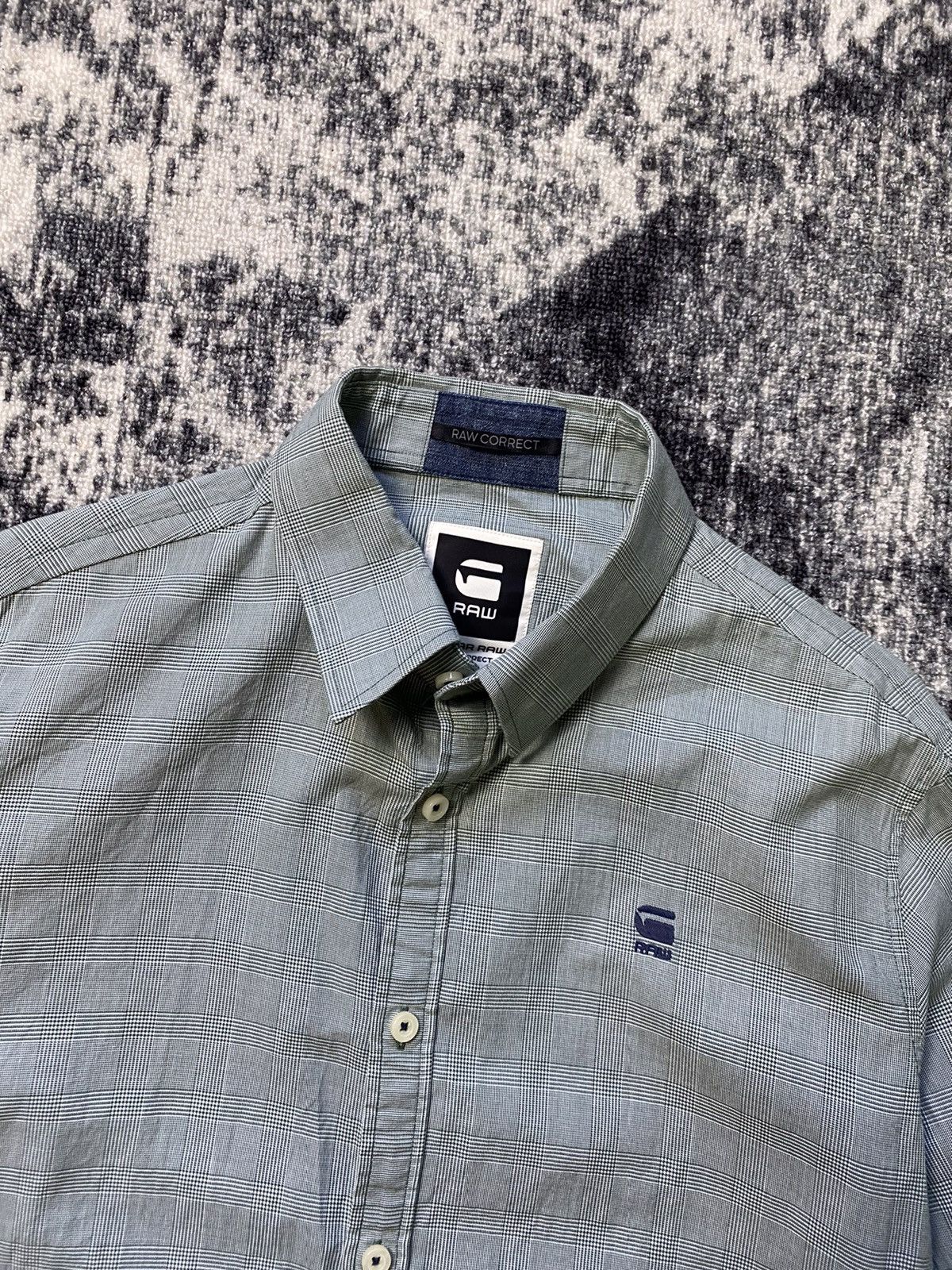 G-Star × Vintage Vintage G Star Raw Correct Shirt Button Up Long Sleeve Check Size US L / EU 52-54 / 3 - 3 Thumbnail