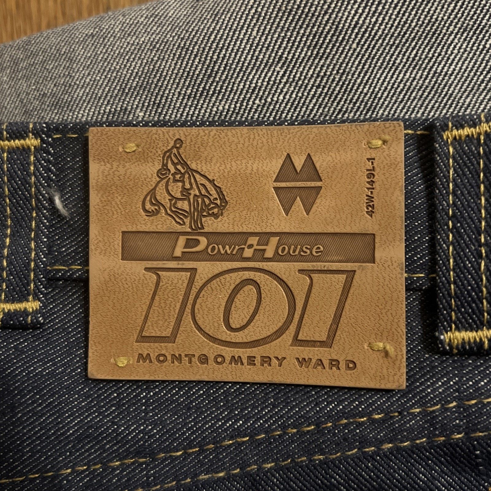 Original Montgomery Vintage 50s Montgomery Ward Deadstock 101 Jeans Selvedge Size US 28 / EU 44 - 3 Thumbnail