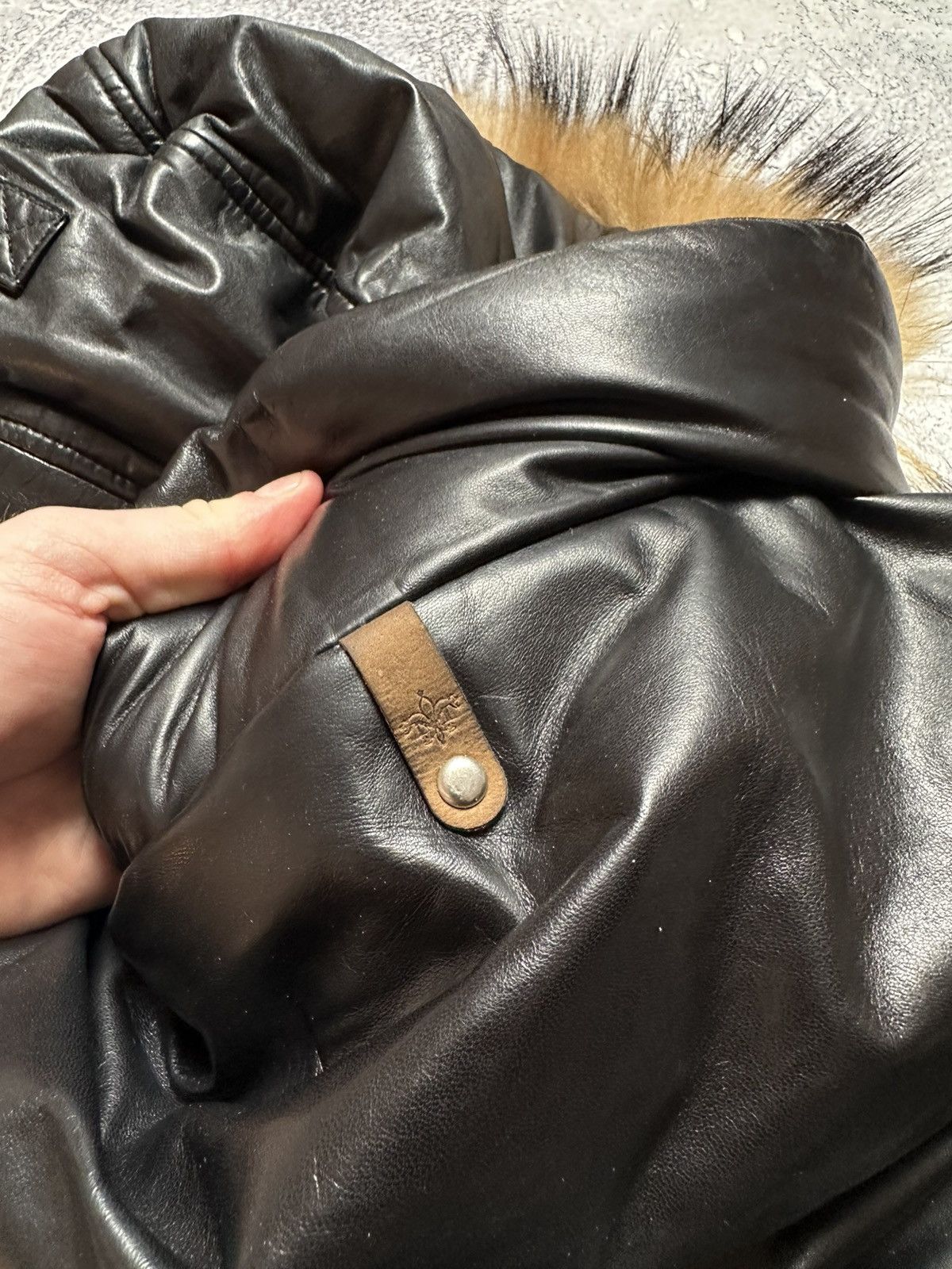 Mackage Mackage Glen Leather Bomber With Hooded Bib And Fur Trim Size US M / EU 48-50 / 2 - 21 Thumbnail