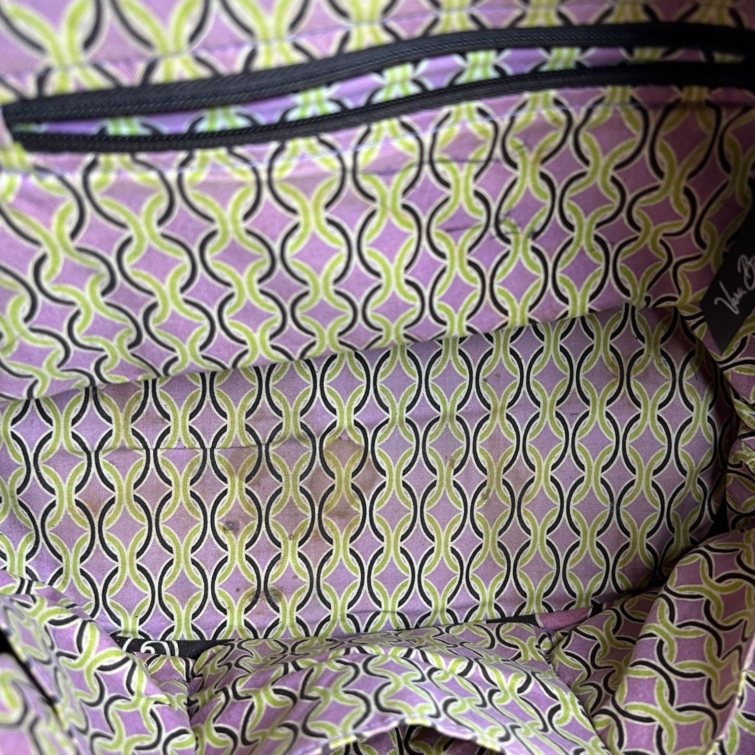 Vera Bradley Vera Bradley Retired Pattern Purple Punch Bag Purse Tote Bag Size ONE SIZE - 6 Thumbnail