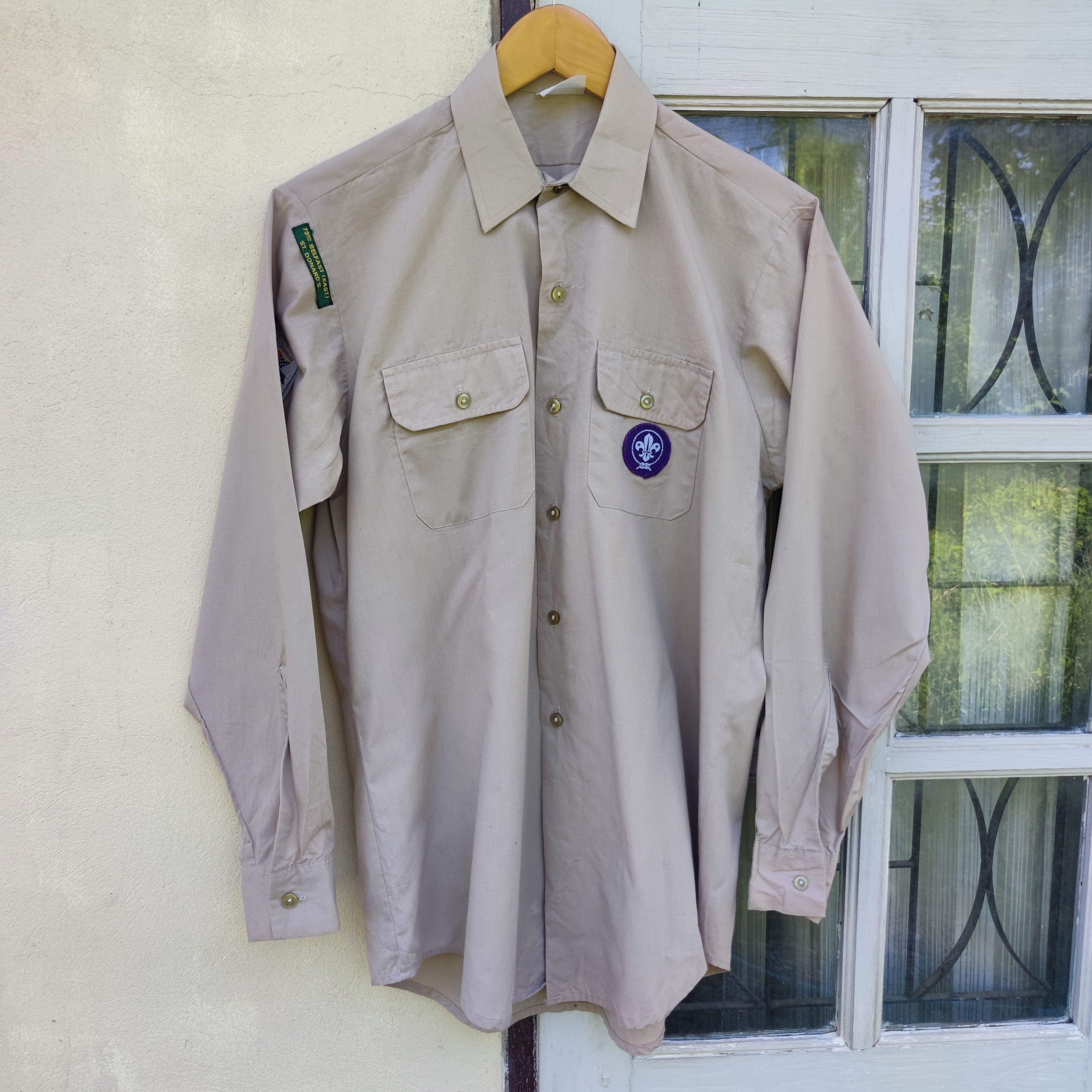 Vintage Big Ben By Wrangler Workwear Gray Long Sleeve Shirt Size US M / EU 48-50 / 2 - 1 Thumbnail