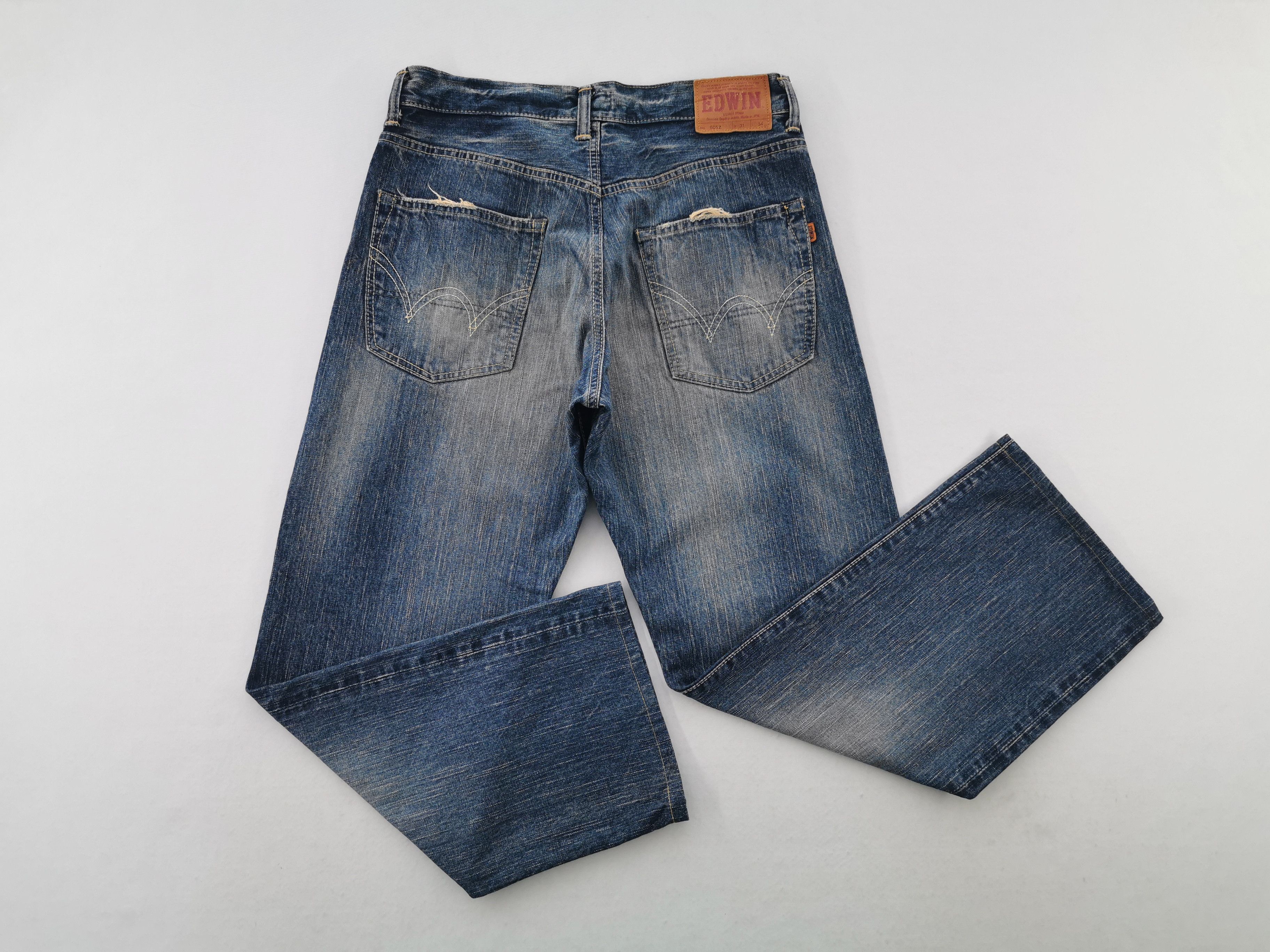 Edwin Distressed Vintage Edwin 505Z Selvedge Denim Made In Japan Size US 30 / EU 46 - 5 Thumbnail