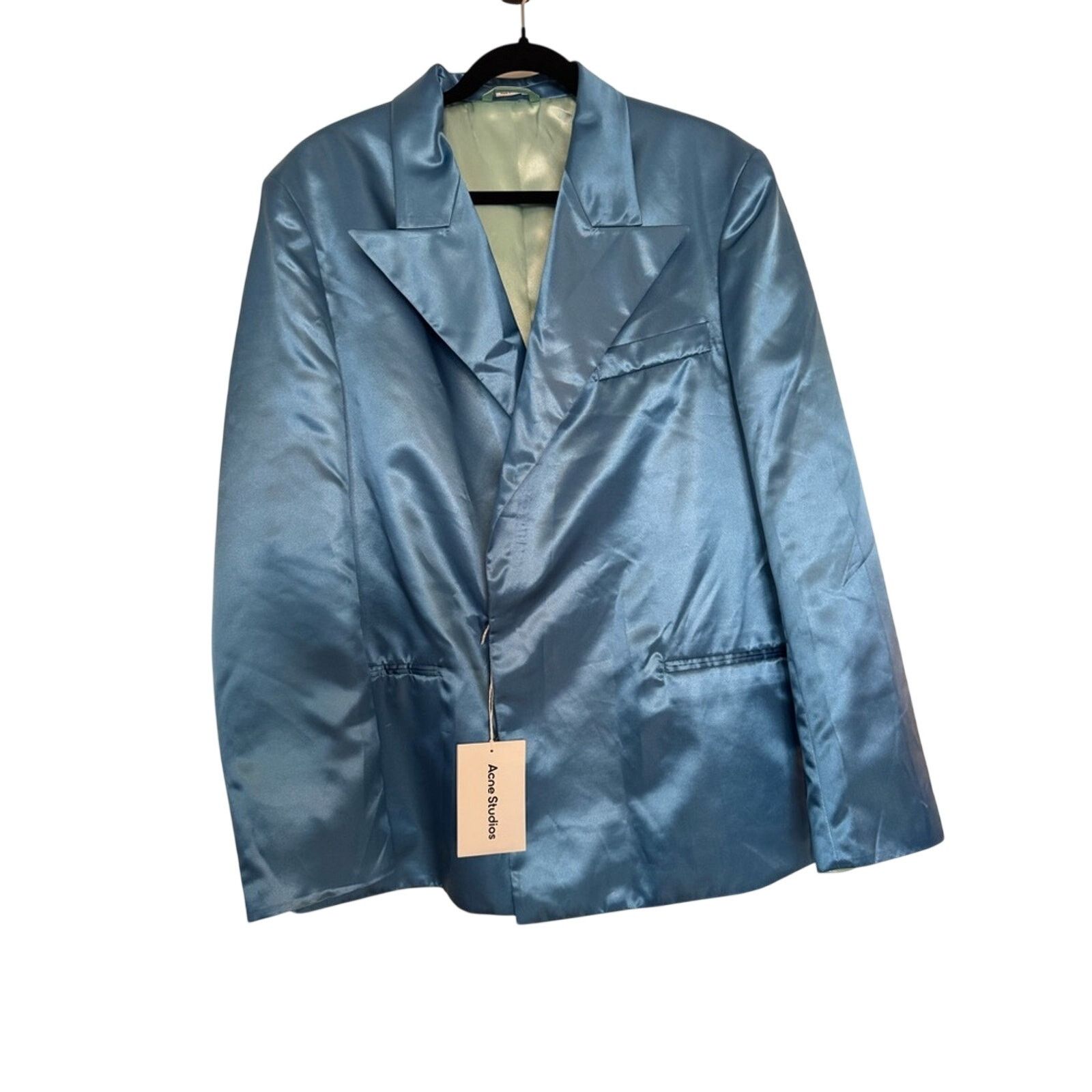 Acne Studios Acne Studios Satin Suit in Azure Blue NWT Size 38R - 1 Thumbnail