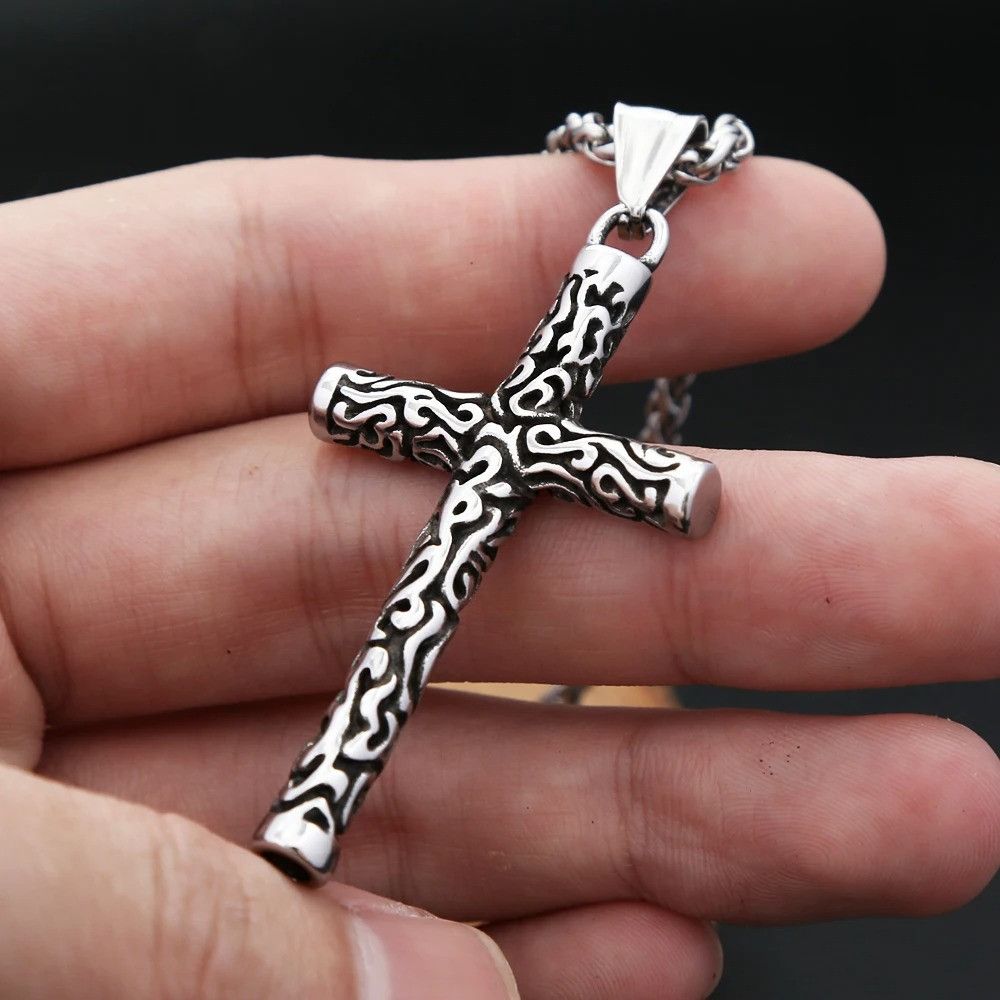 Other Vintage Engraving Cross Necklace Size ONE SIZE - 2 Thumbnail