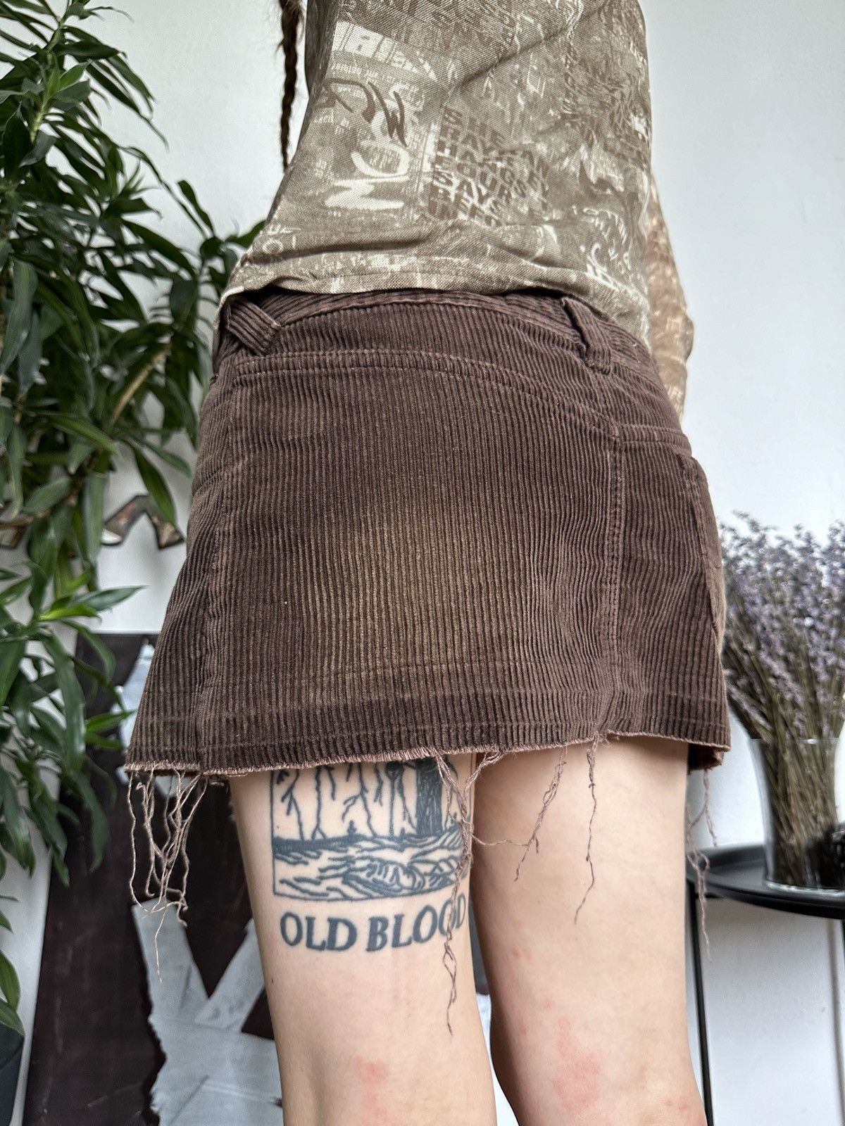 Ben Sherman × Vintage Corduroy Mini Micro Washed Faded Acid Skirt Pocket Size 30" / US 8 / IT 44 - 8 Thumbnail