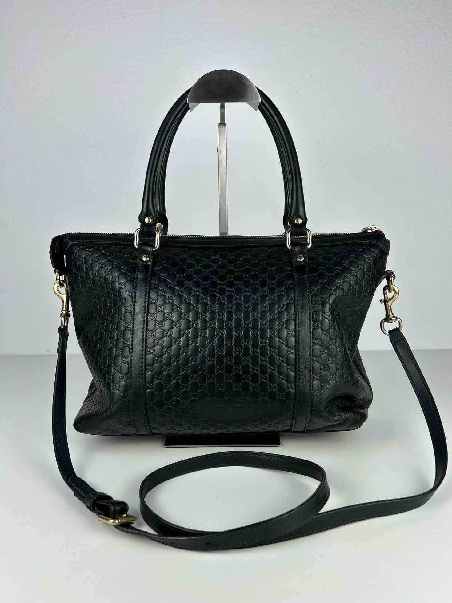 Gucci Gucci microguccissima black leather top zip handbag Size ONE SIZE - 2 Thumbnail