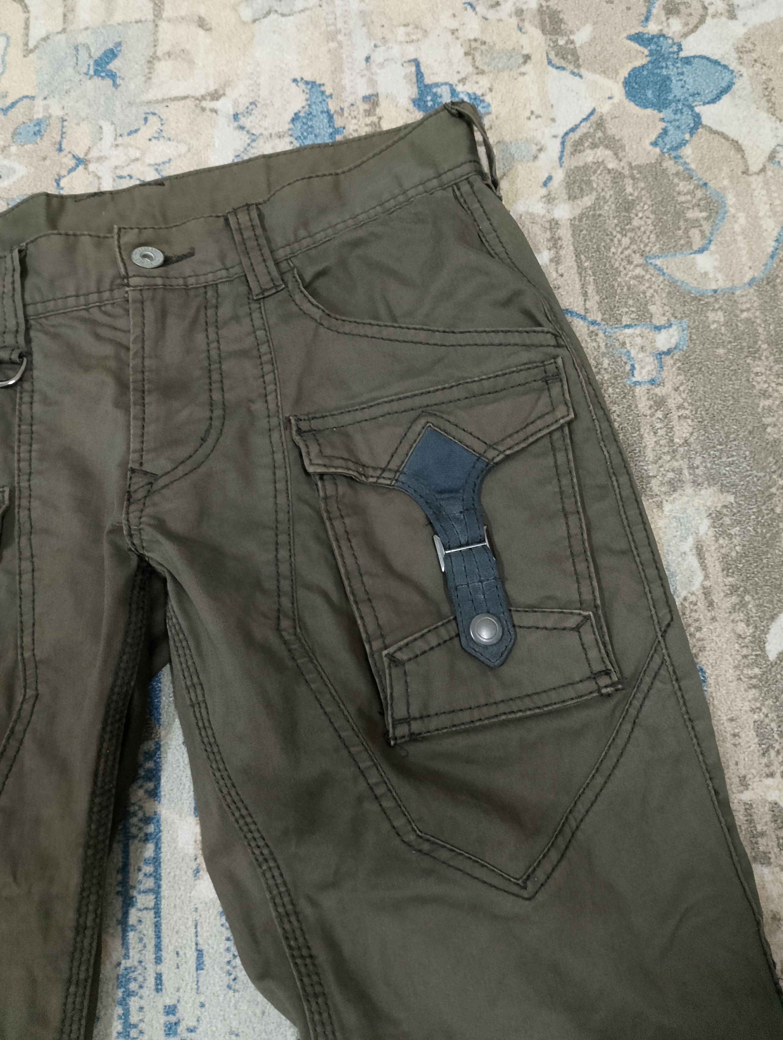 HIDEAWAYS × Japanese Brand Flare Bush Pants Multipocket by Nicole Hideaways Size US 31 - 3 Thumbnail