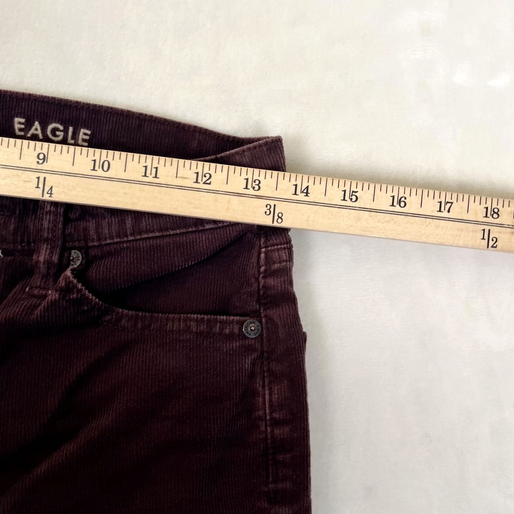 American Eagle Outfitters VINTAGE American Eagle Outfitters Pants Womens 0 Brown 90s Straight Corduroy Stretch Size 25" / US 0 / IT 36 - 3 Thumbnail